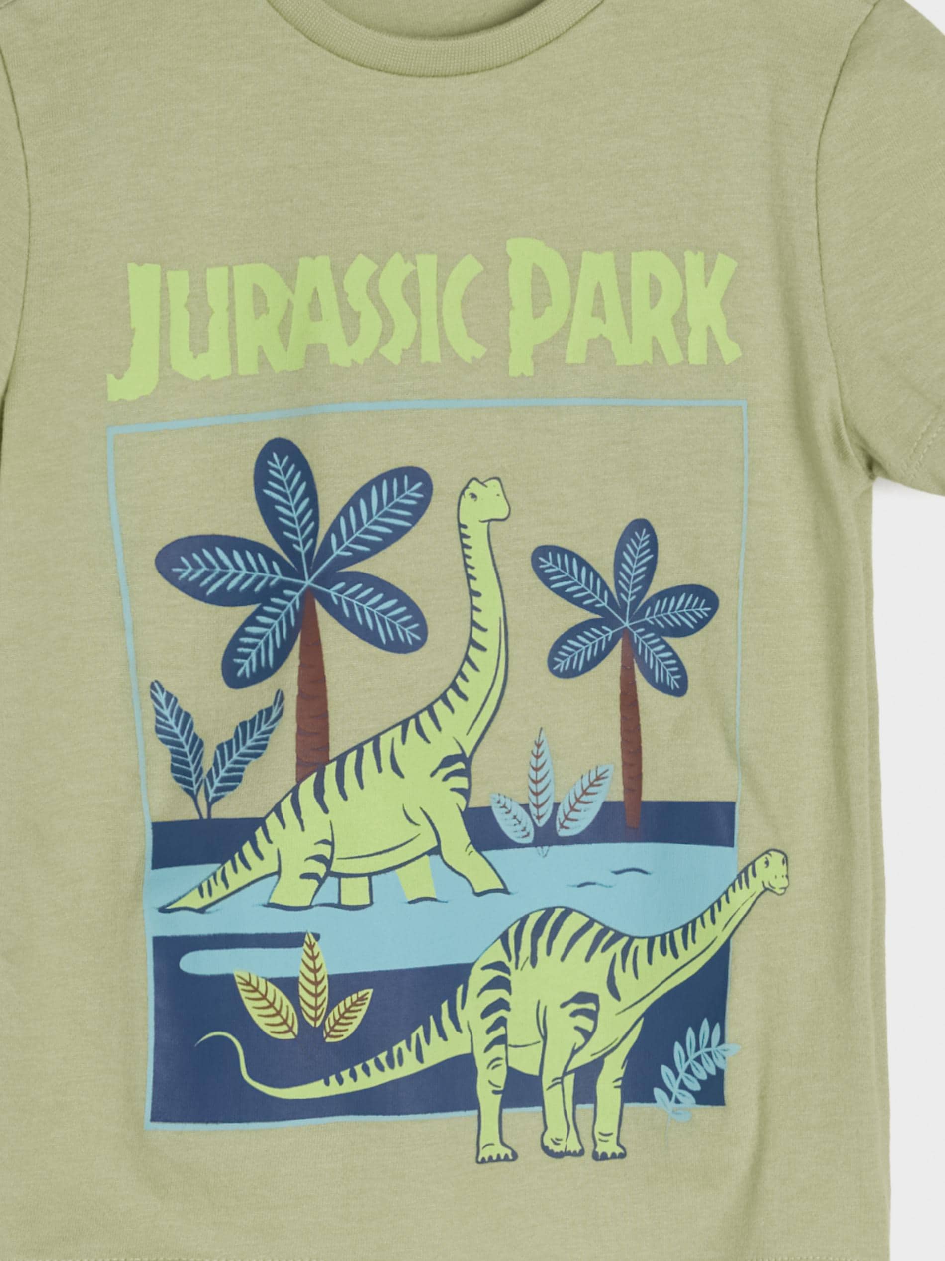 Sinsay - Μπλούζα Jurassic Park - θαμπο πρασινο φωτογραφία