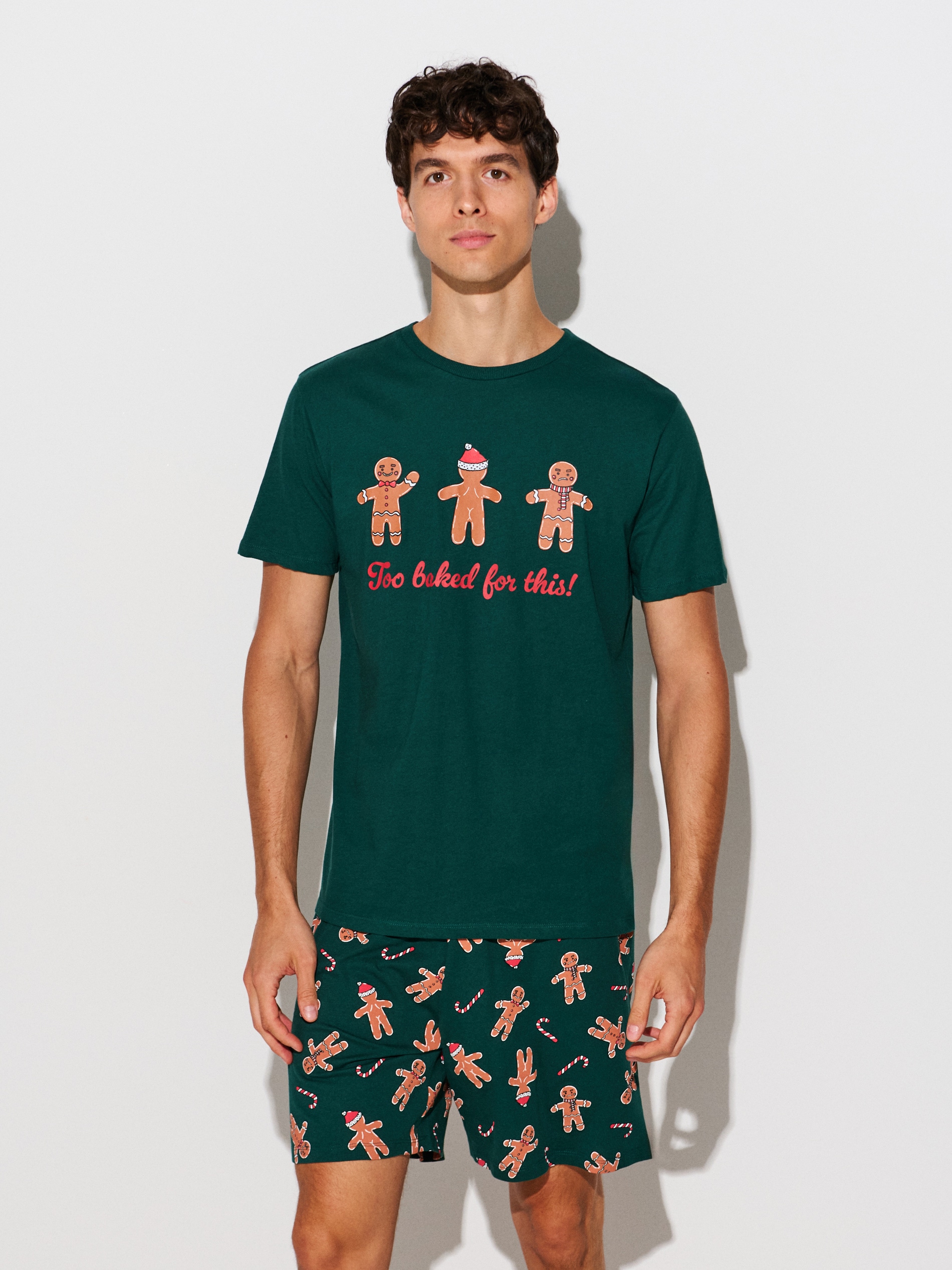 Sinsay - Bawełniana piżama dwuczęściowa z motywem świątecznym - wielobarwny