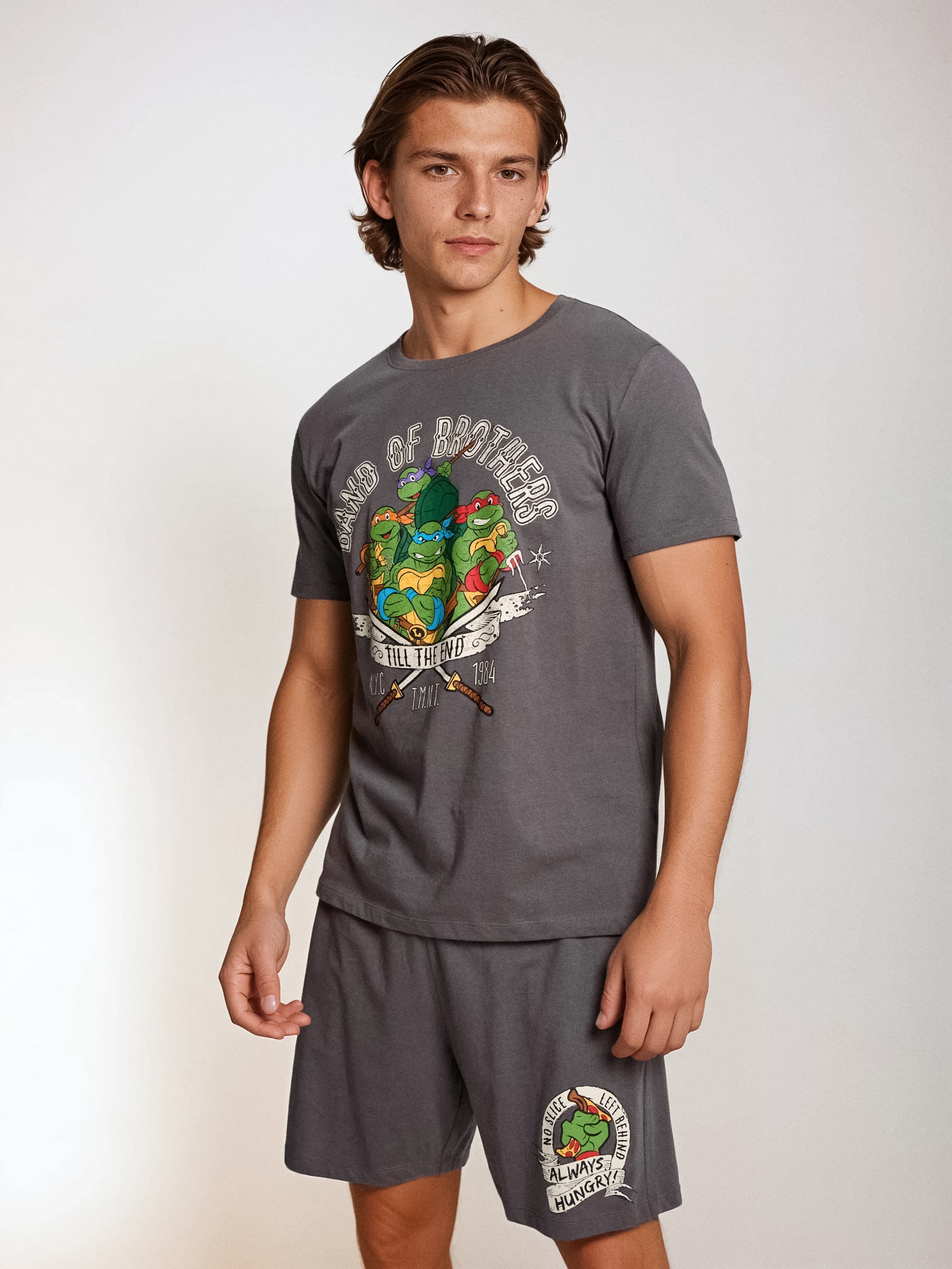 Bawełniana piżama dwuczęściowa z nadrukiem Teenage Mutant Ninja Turtles