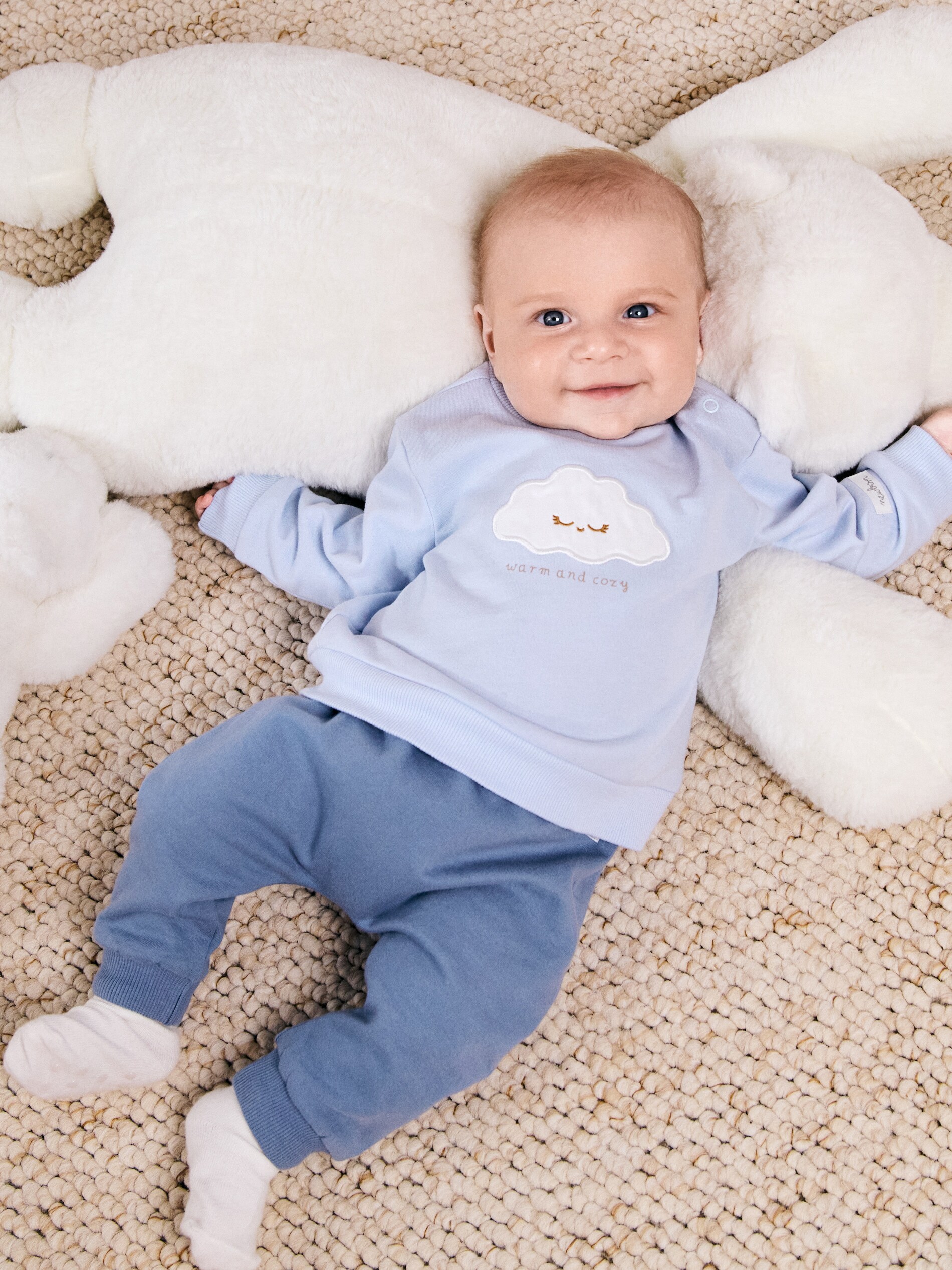 Sinsay - Παντελόνια από βαμβάκι - μπλε φωτογραφία