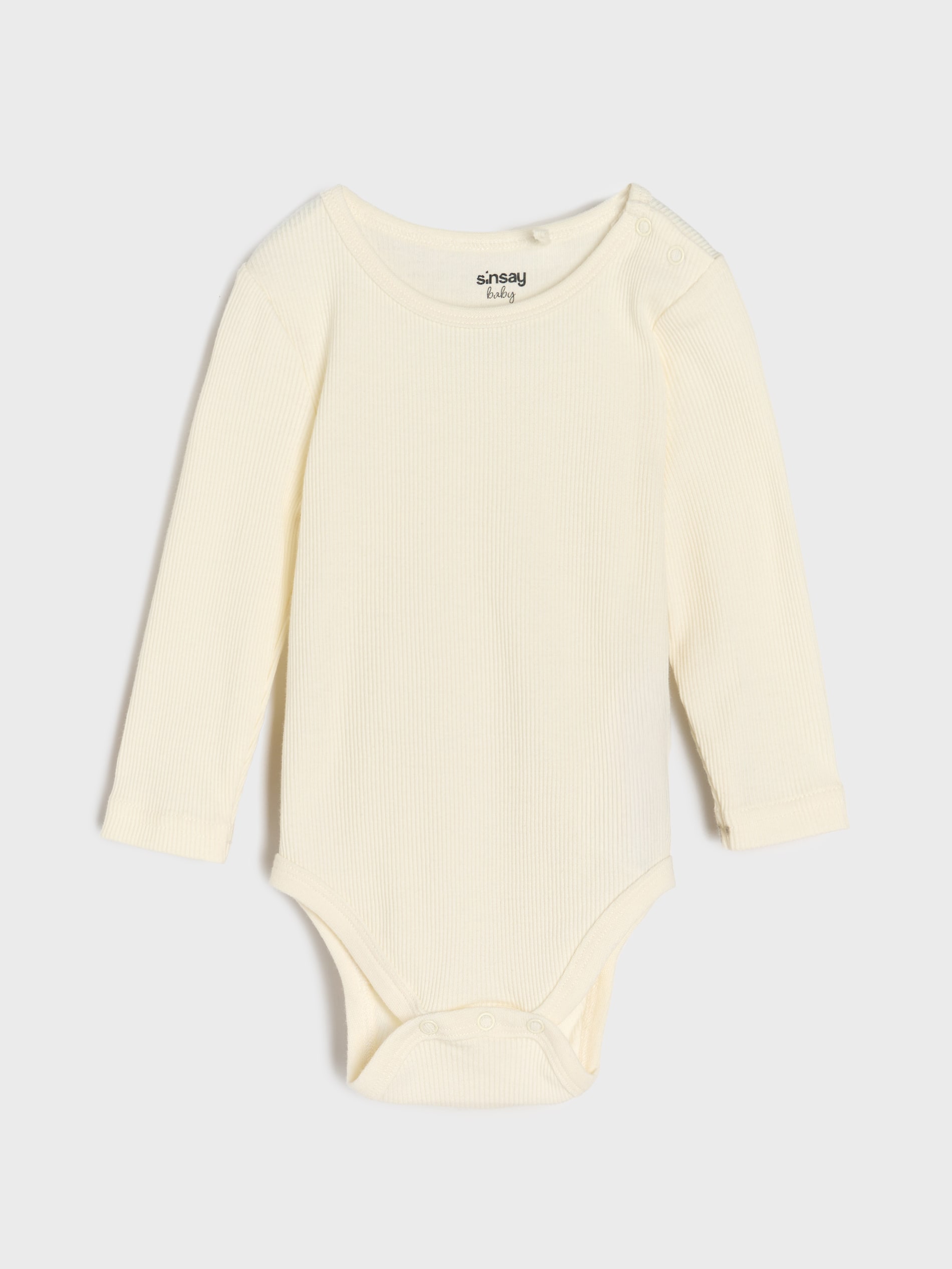 Sinsay - Βαμβακερό κορμάκι 3 pack - κρεμ φωτογραφία