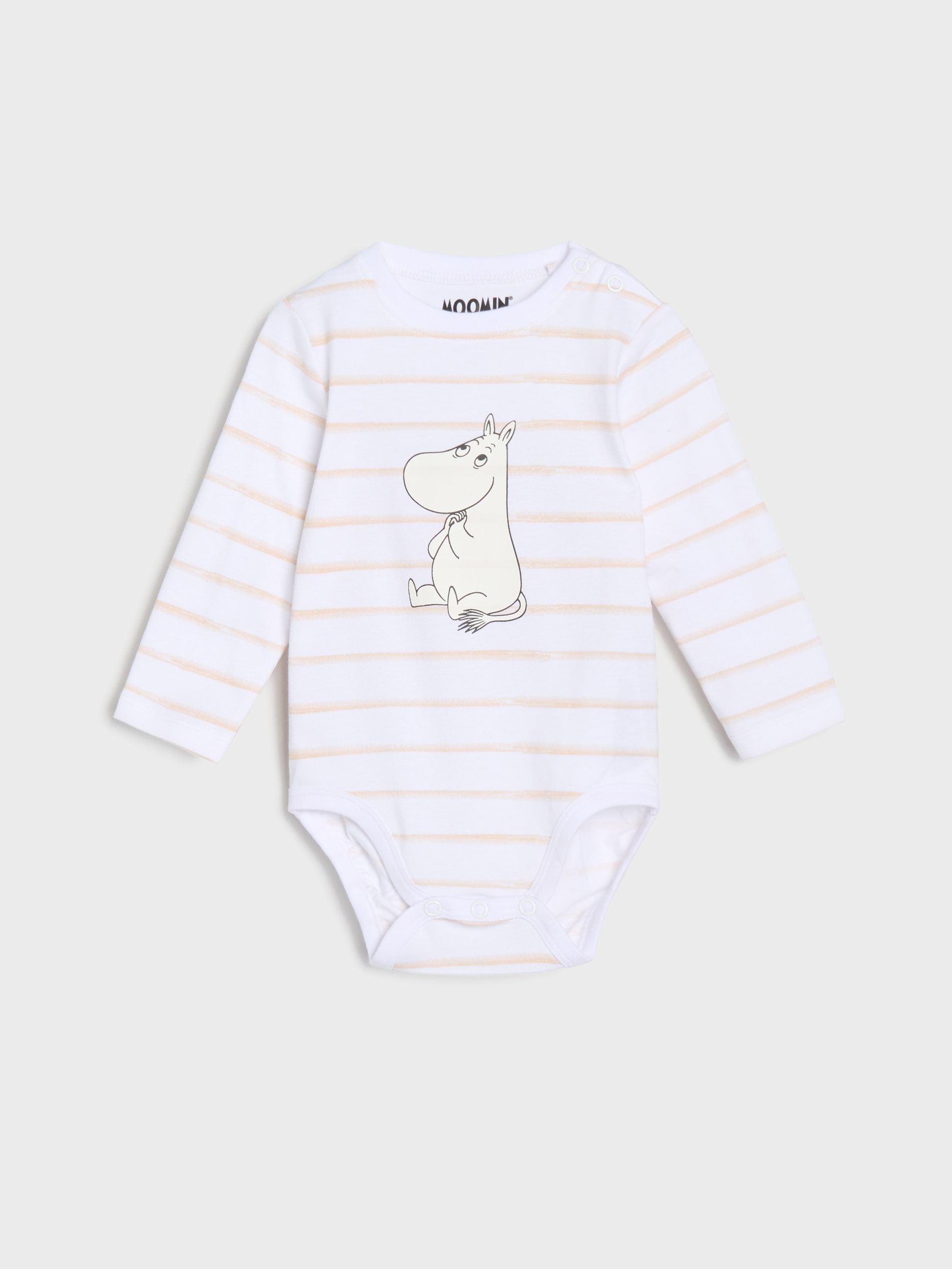 Sinsay - Body w paski The Moomins - biały