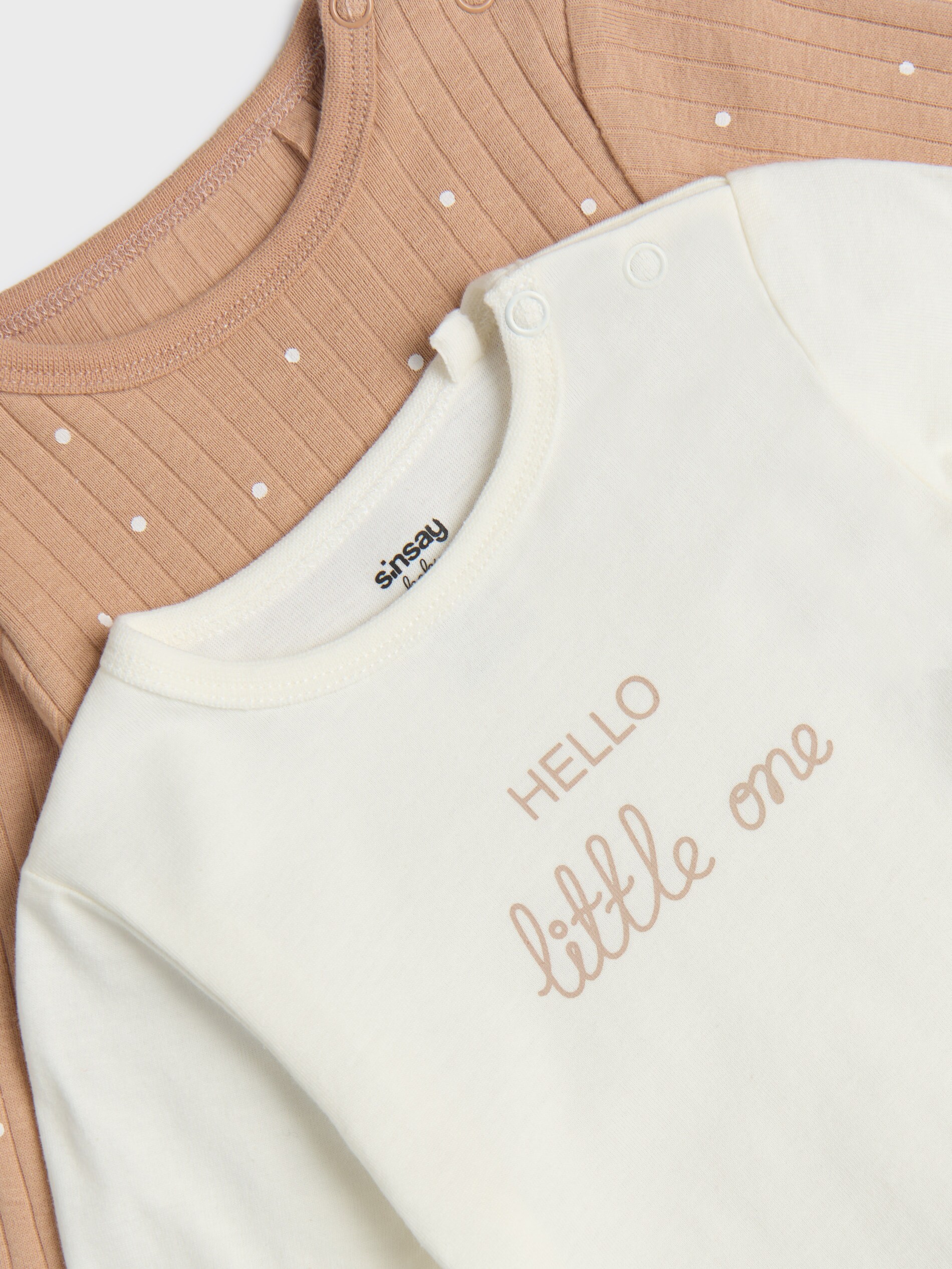 Sinsay - Σετ με 2 κορμάκια - κρεμ φωτογραφία