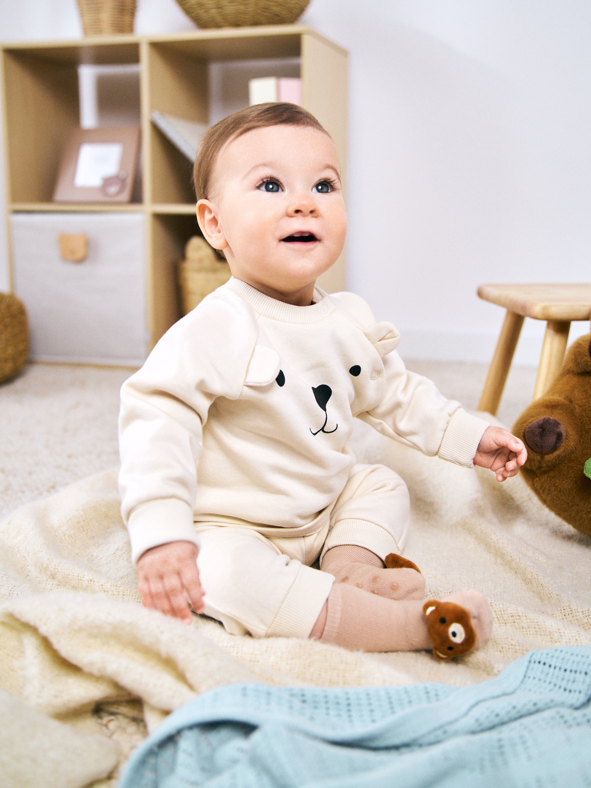 Sinsay - Bluza z elementami 3D - kremowy
