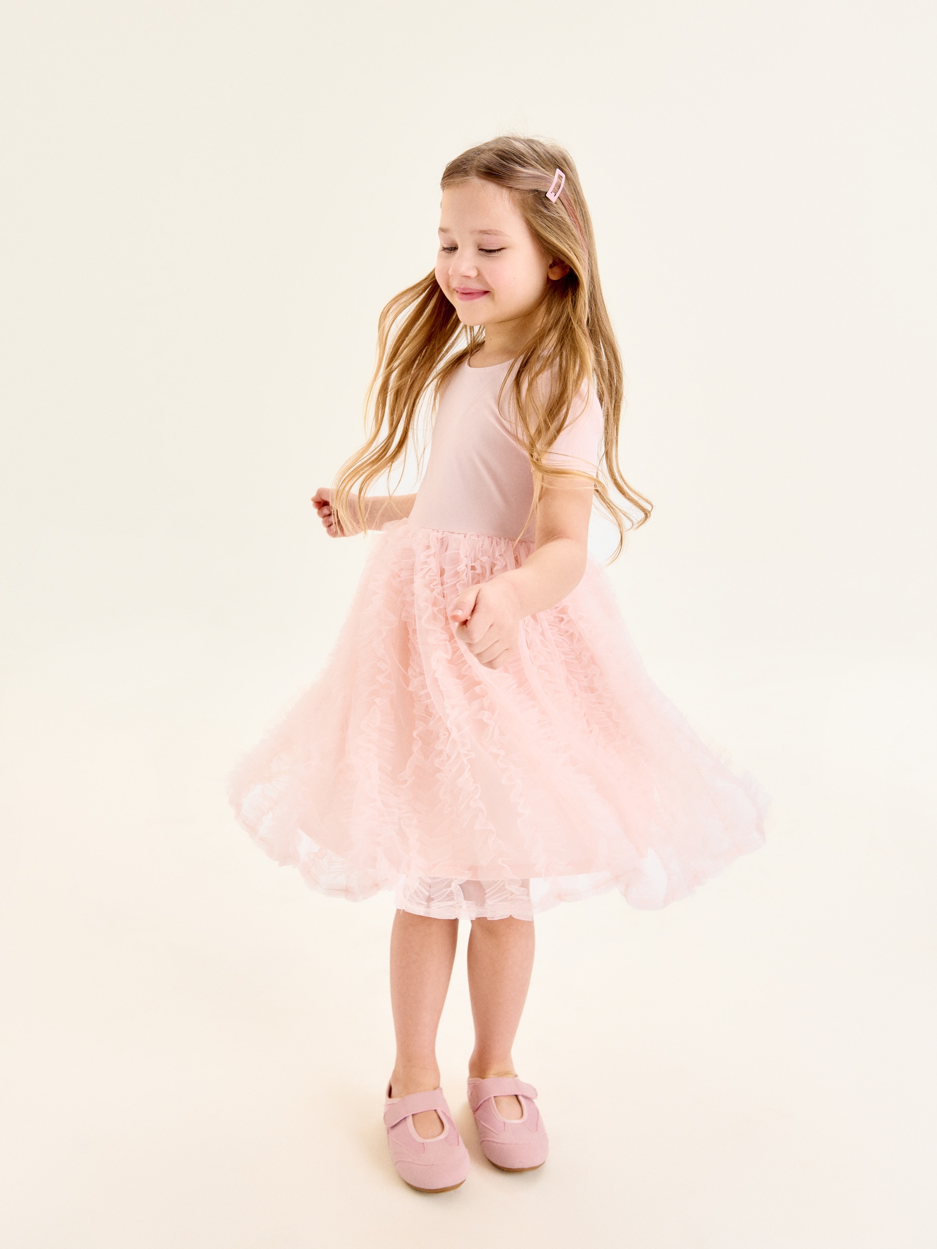 Sinsay - Sukienka z tiulowym dołem - różowy