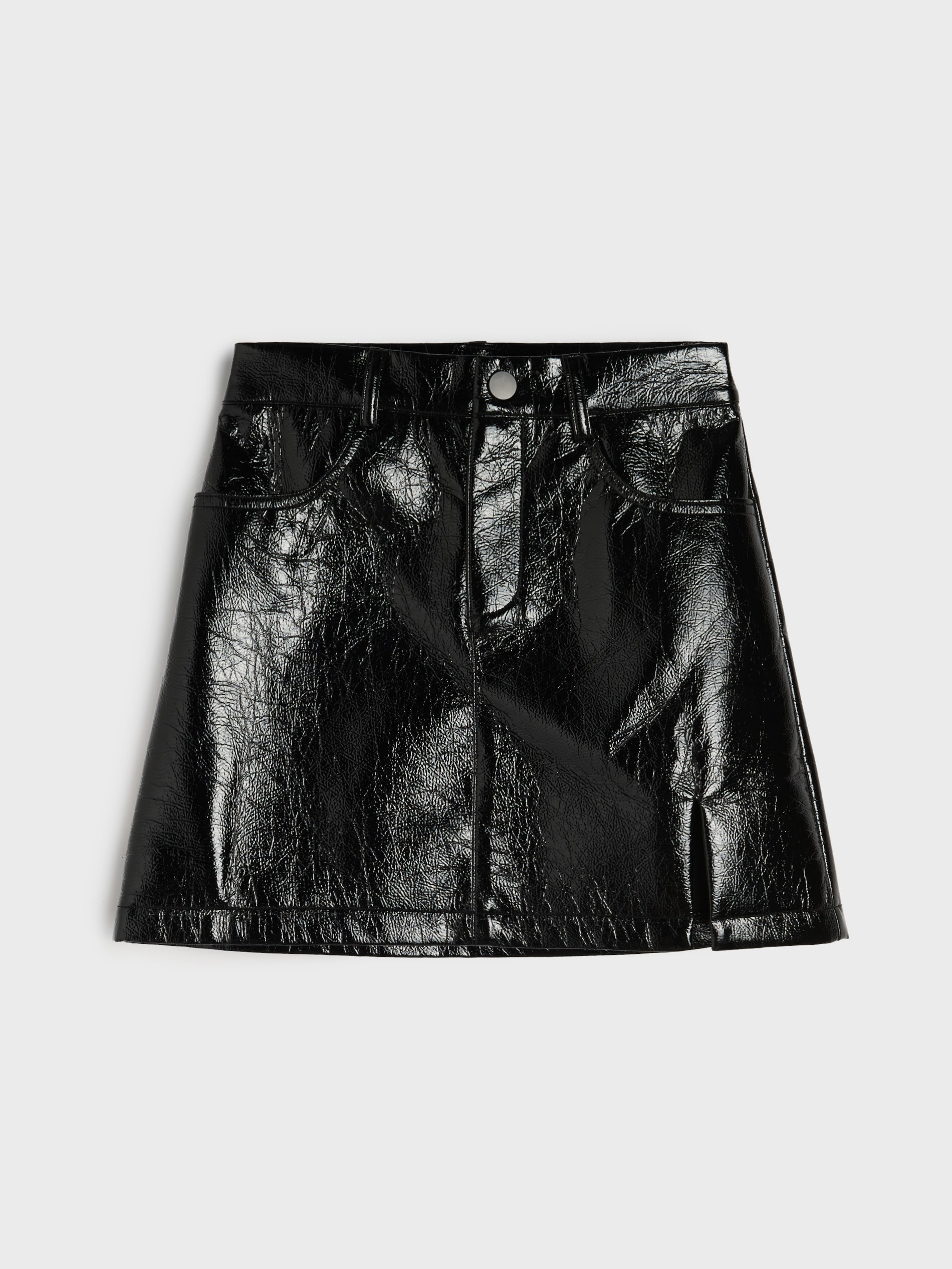 Sinsay - Mini φούστα από δερματίνη - μαυρο φωτογραφία