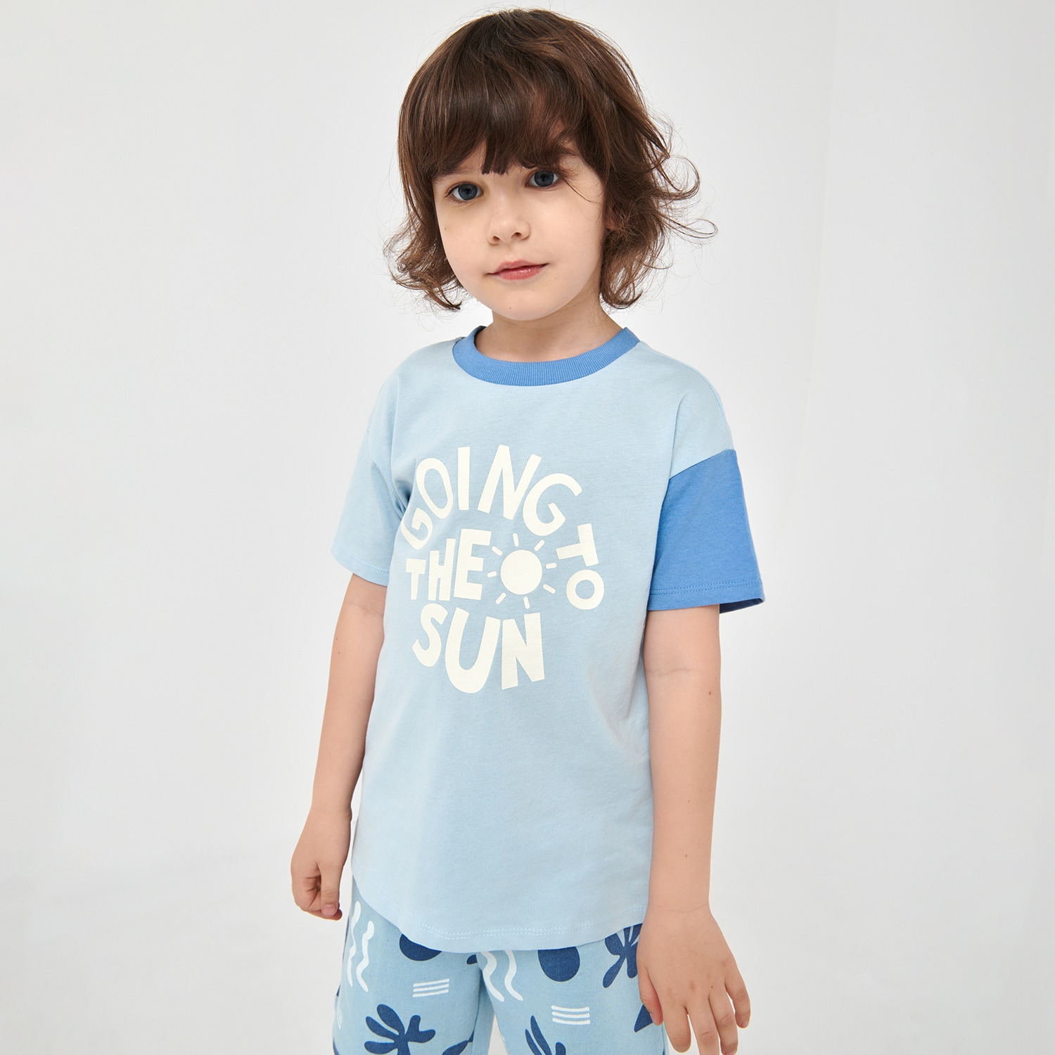 E-shop Sinsay - Tričko s potlačou - Modrá