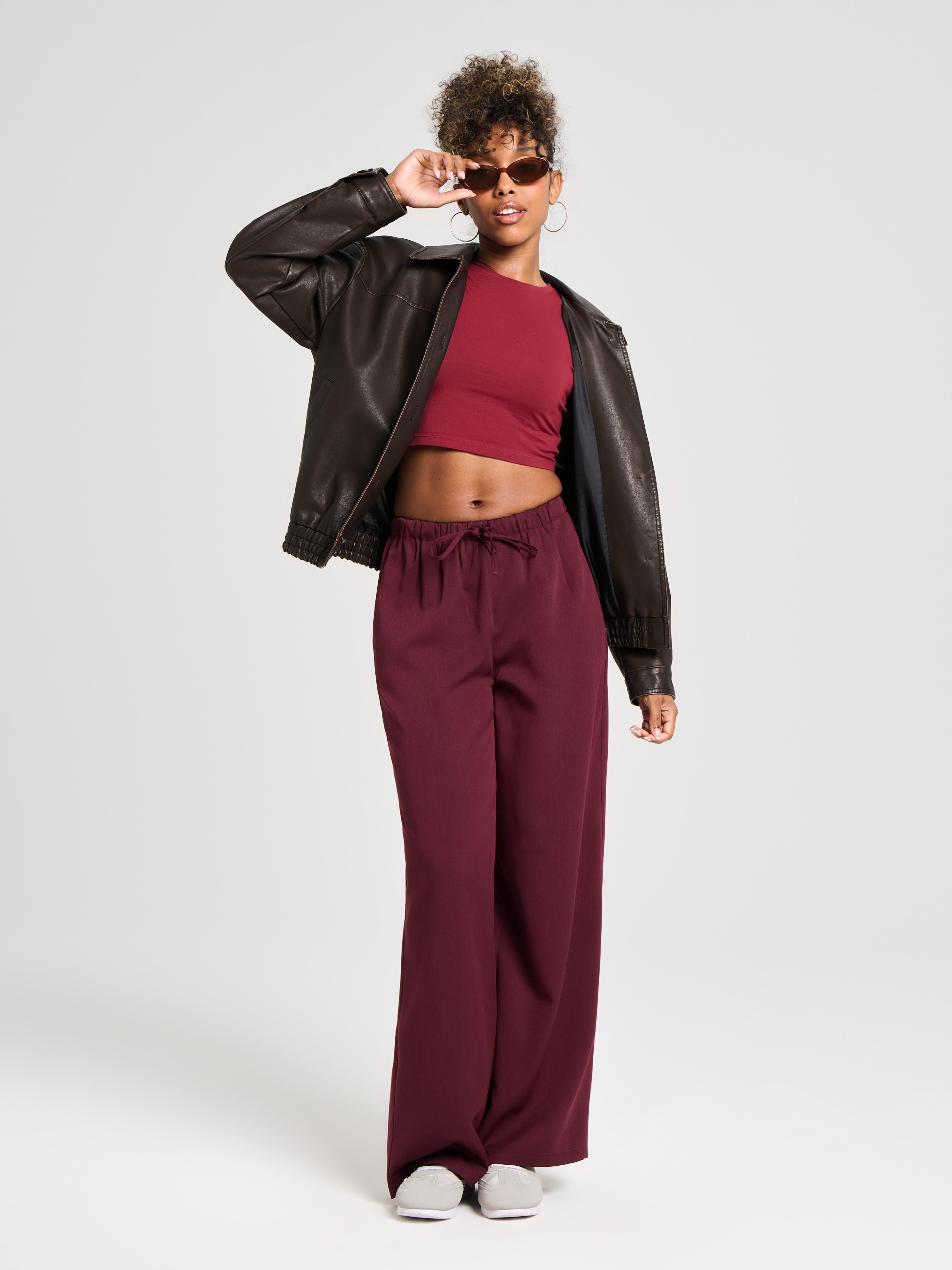 Sinsay - Crop Top - Maroon