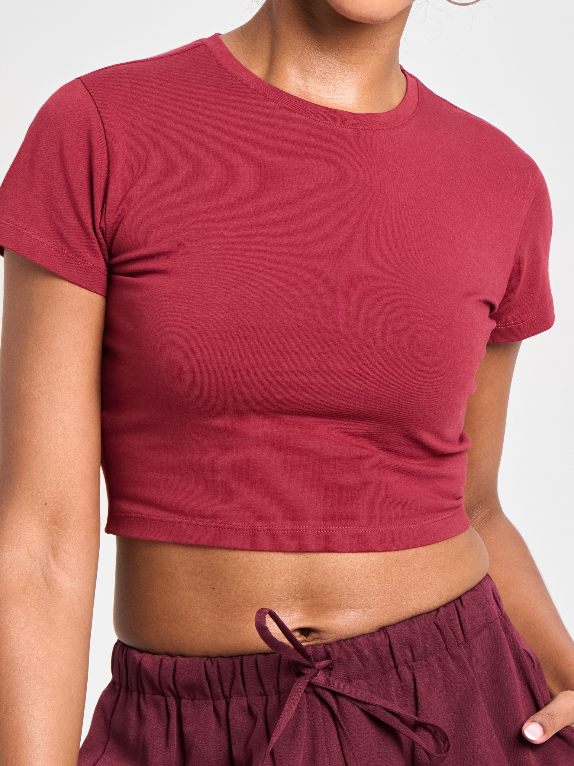 Sinsay - Crop Top - Maroon