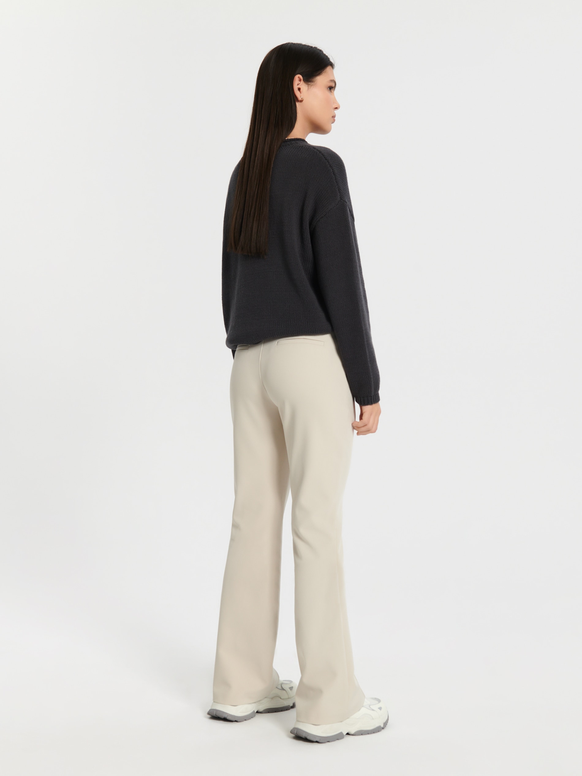 Sinsay - Flare Pantalone - Nude