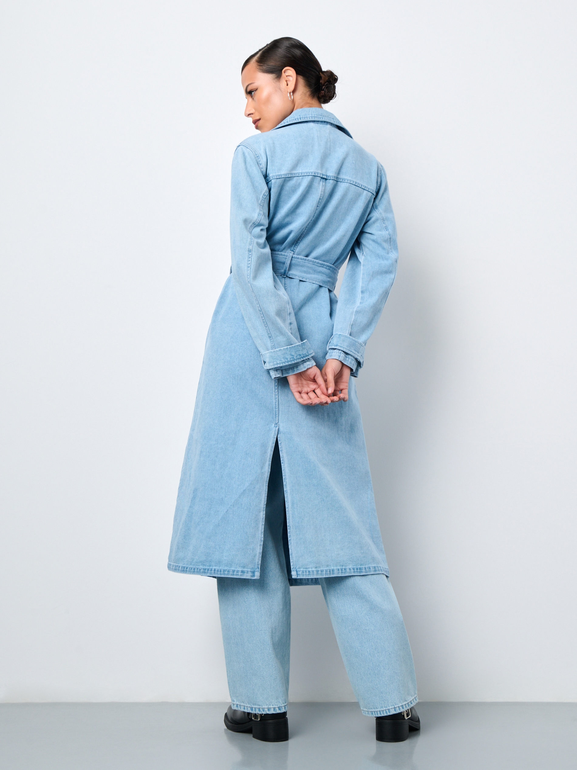 Sinsay - Trench Din Denim - Albastru