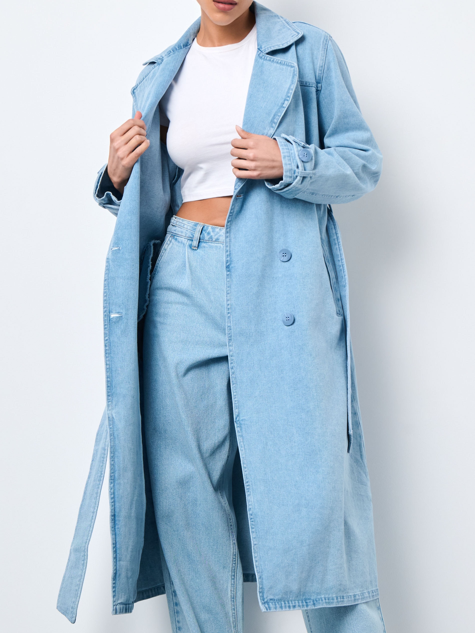 Sinsay - Trench Din Denim - Albastru