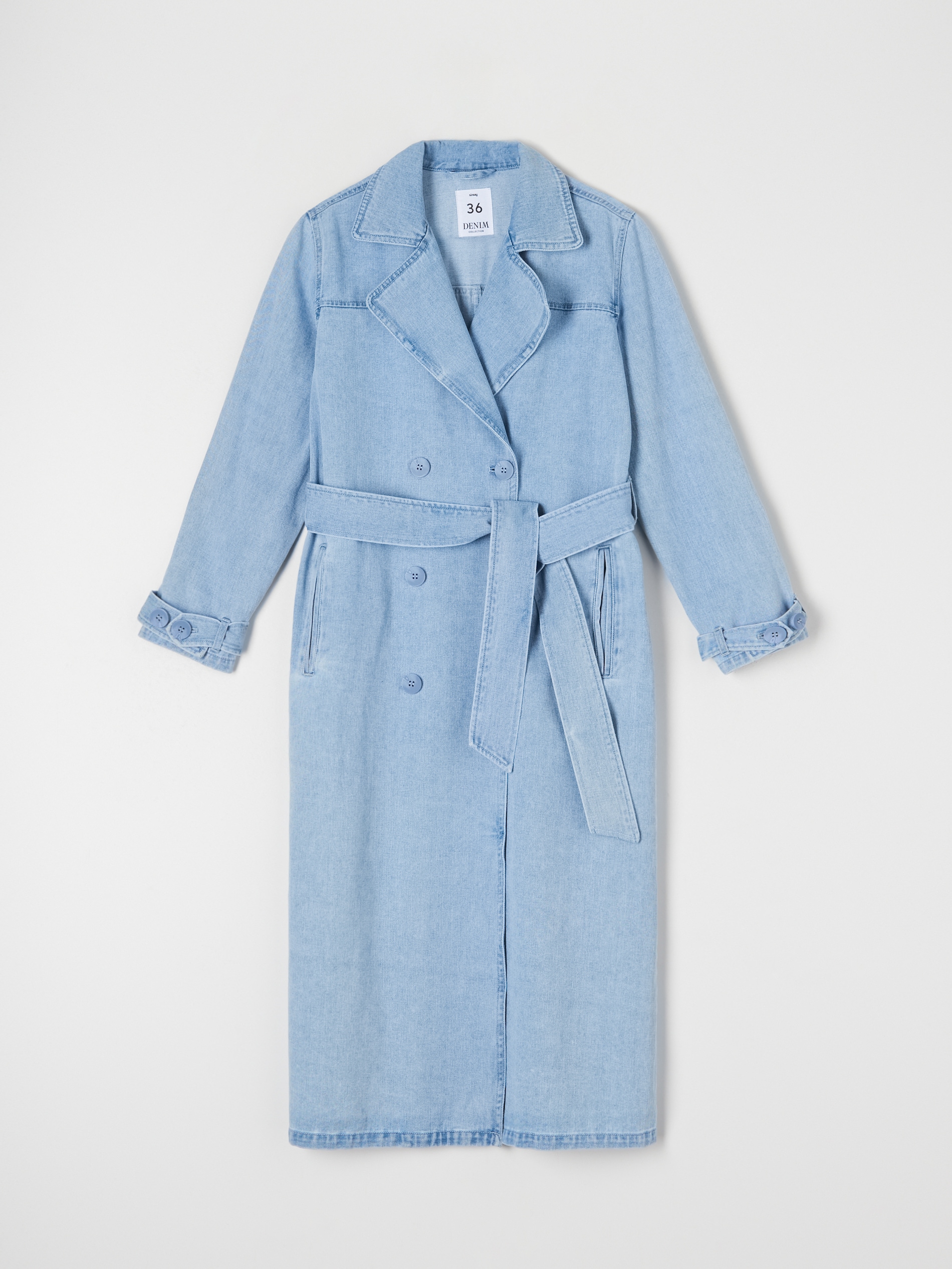 Sinsay - Trench Din Denim - Albastru