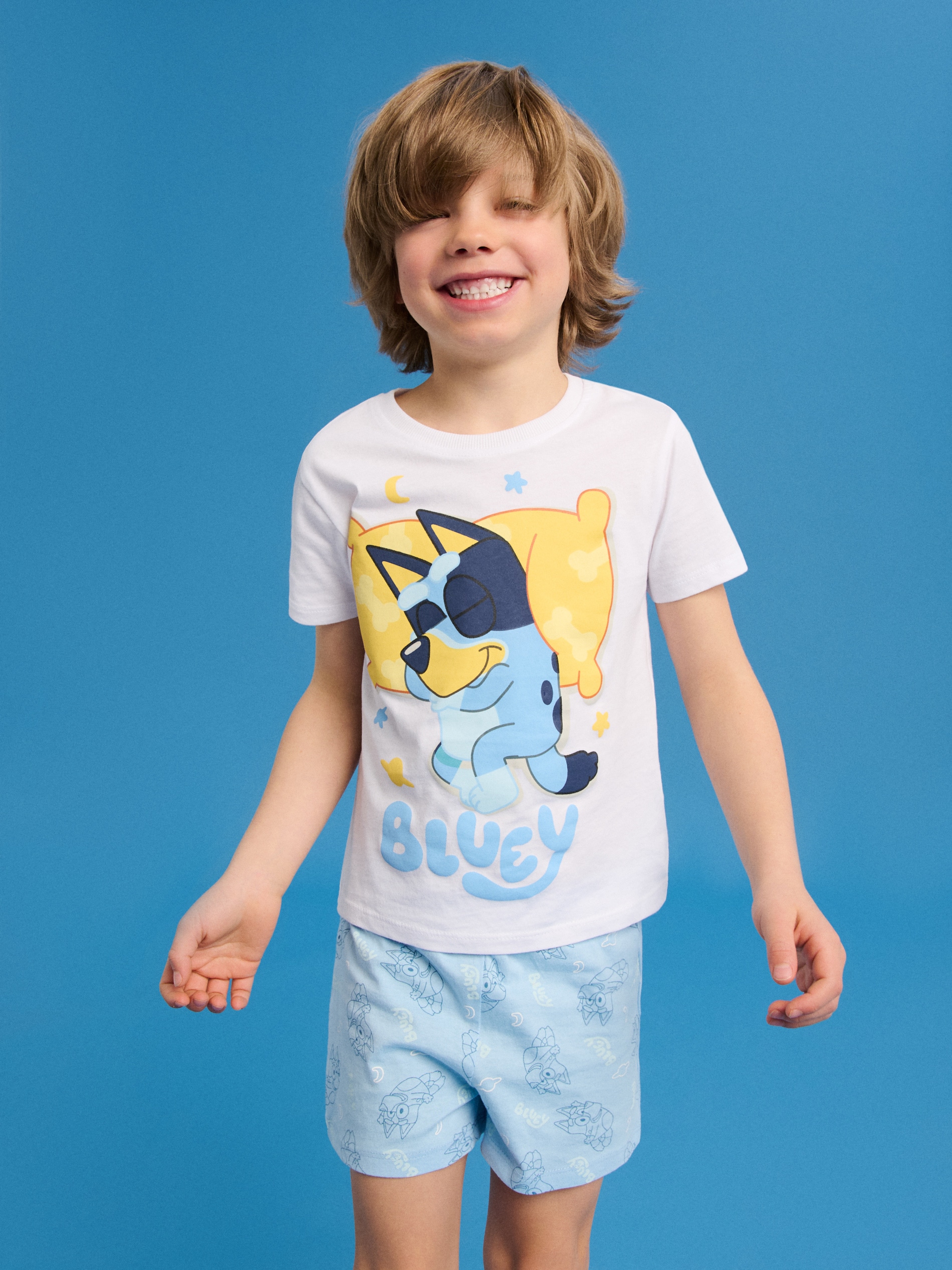 Sinsay - Piżama dwuczęściowa Bluey - kremowy