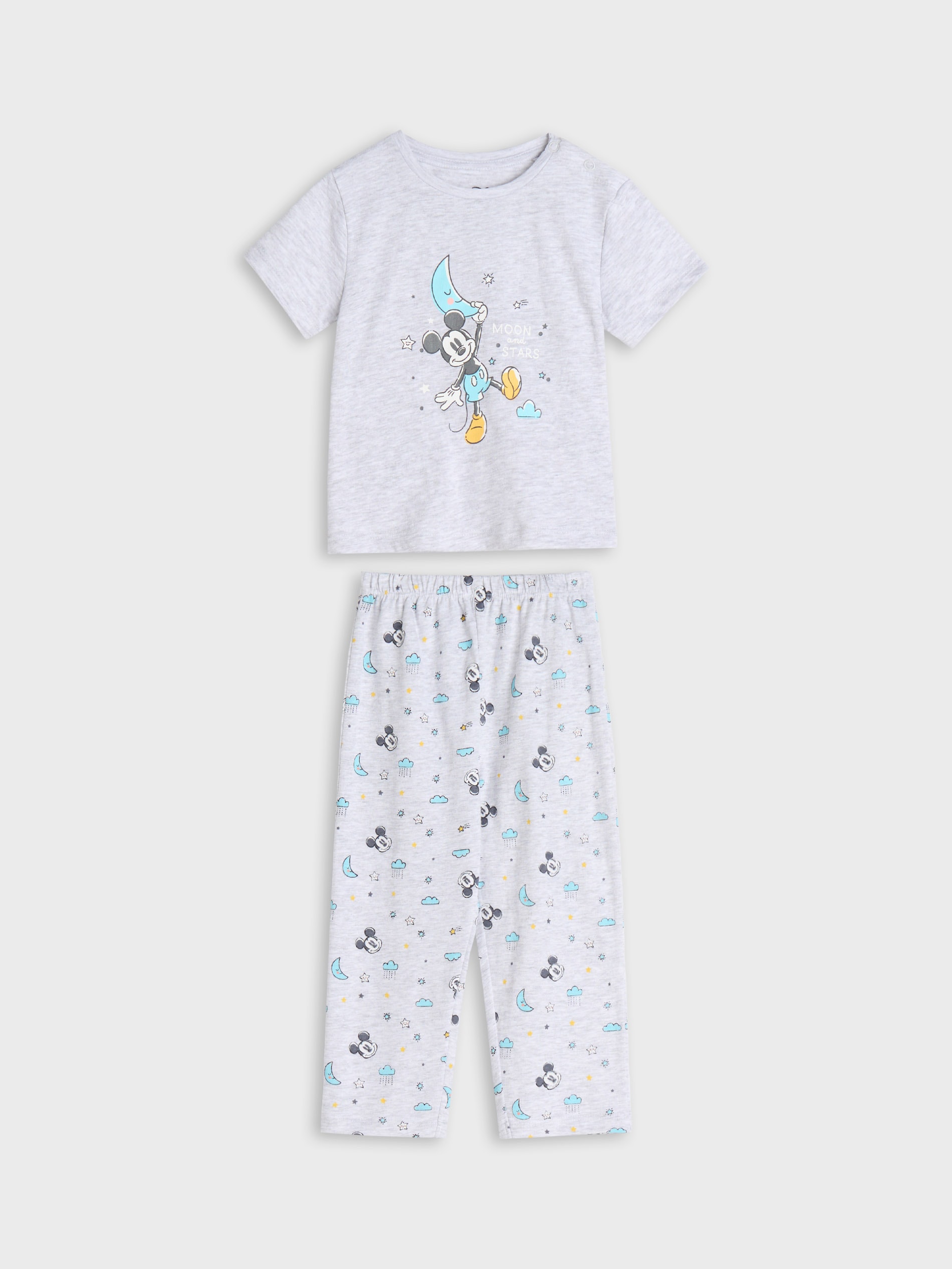 Sinsay - Pijama Din Două Piese Mickey Mouse - Gri Deschis