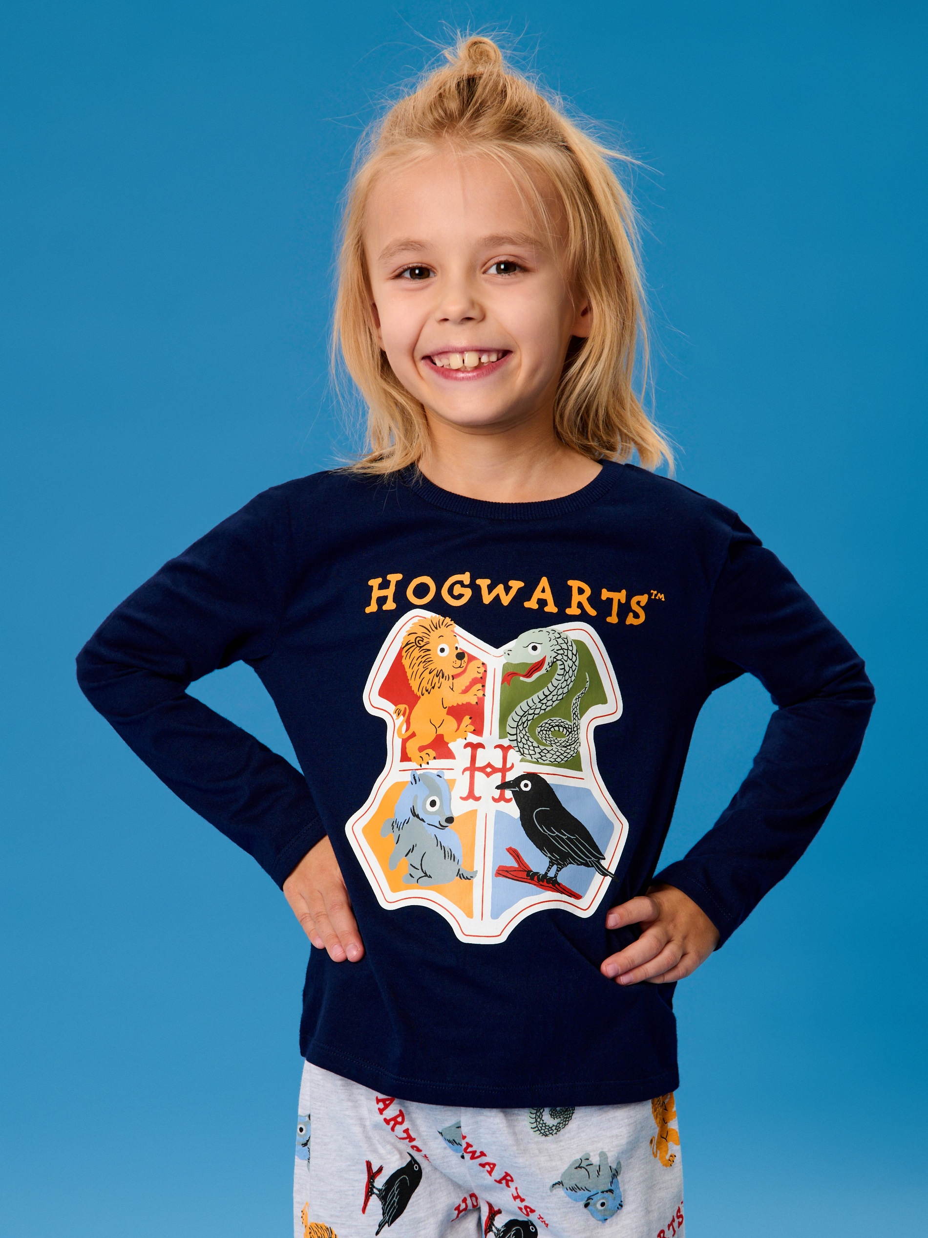 Sinsay - Pijama Din Două Piese Harry Potter - Bleumarin