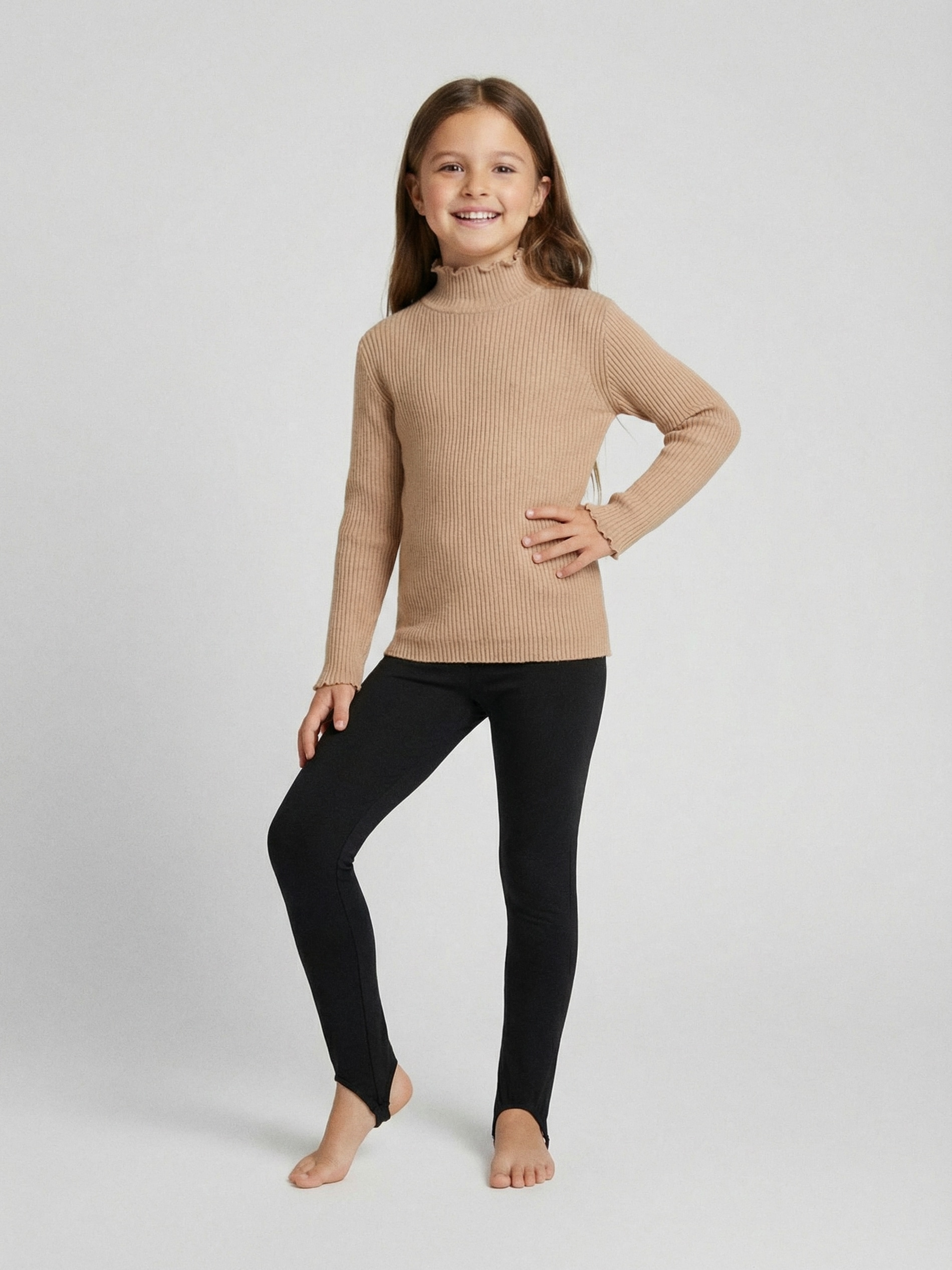 Sinsay - Legginsy z zapiętkiem - czarny