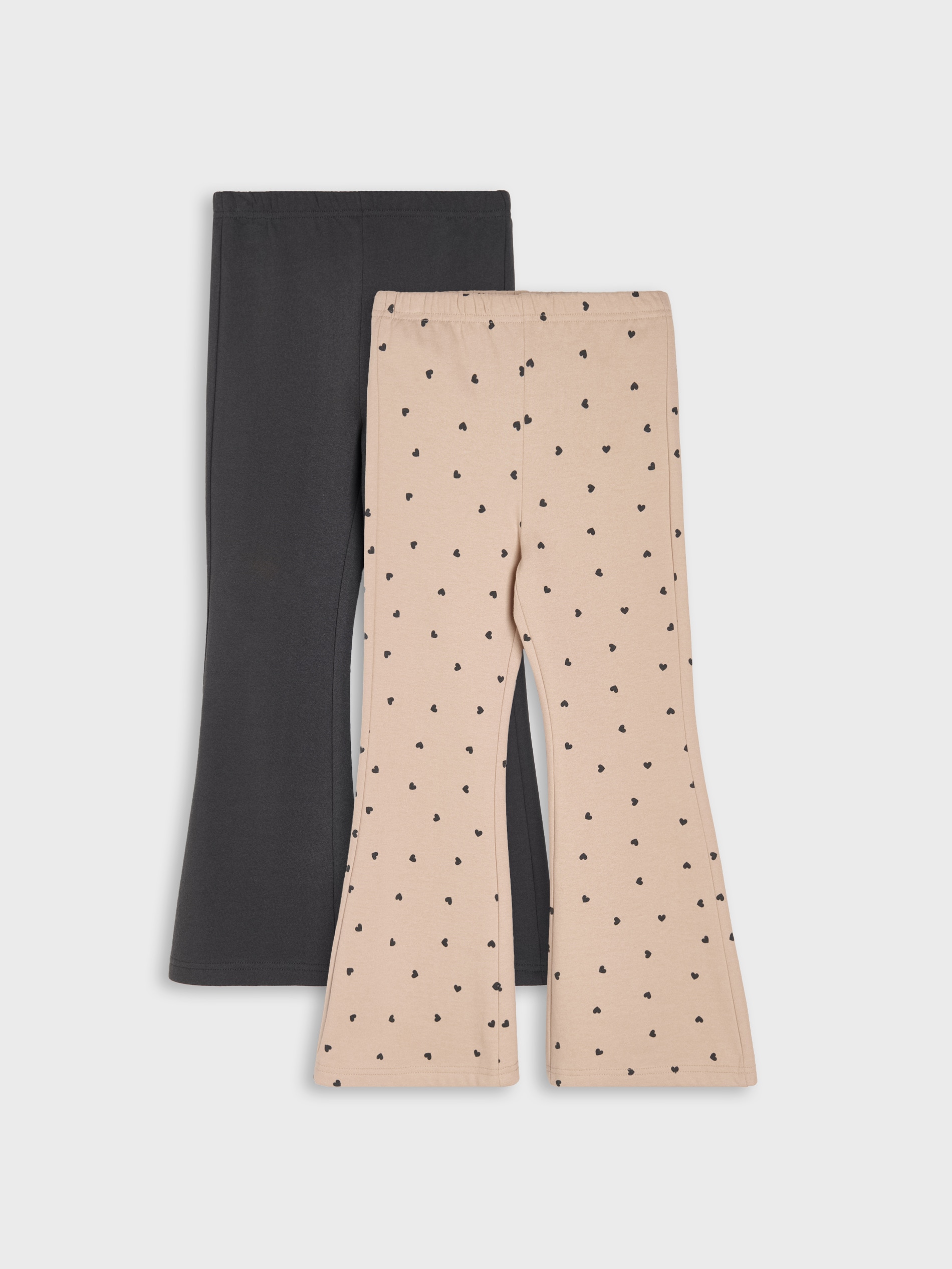 Sinsay - Prążkowane spodnie flare ze wzorkiem 2 pack - wielobarwny