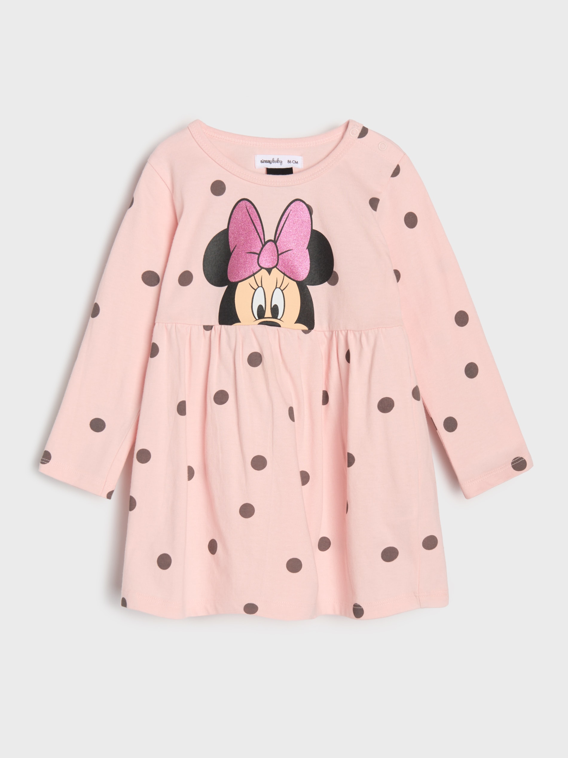 Sinsay - Sukienka w groszki Minnie Mouse - różowy