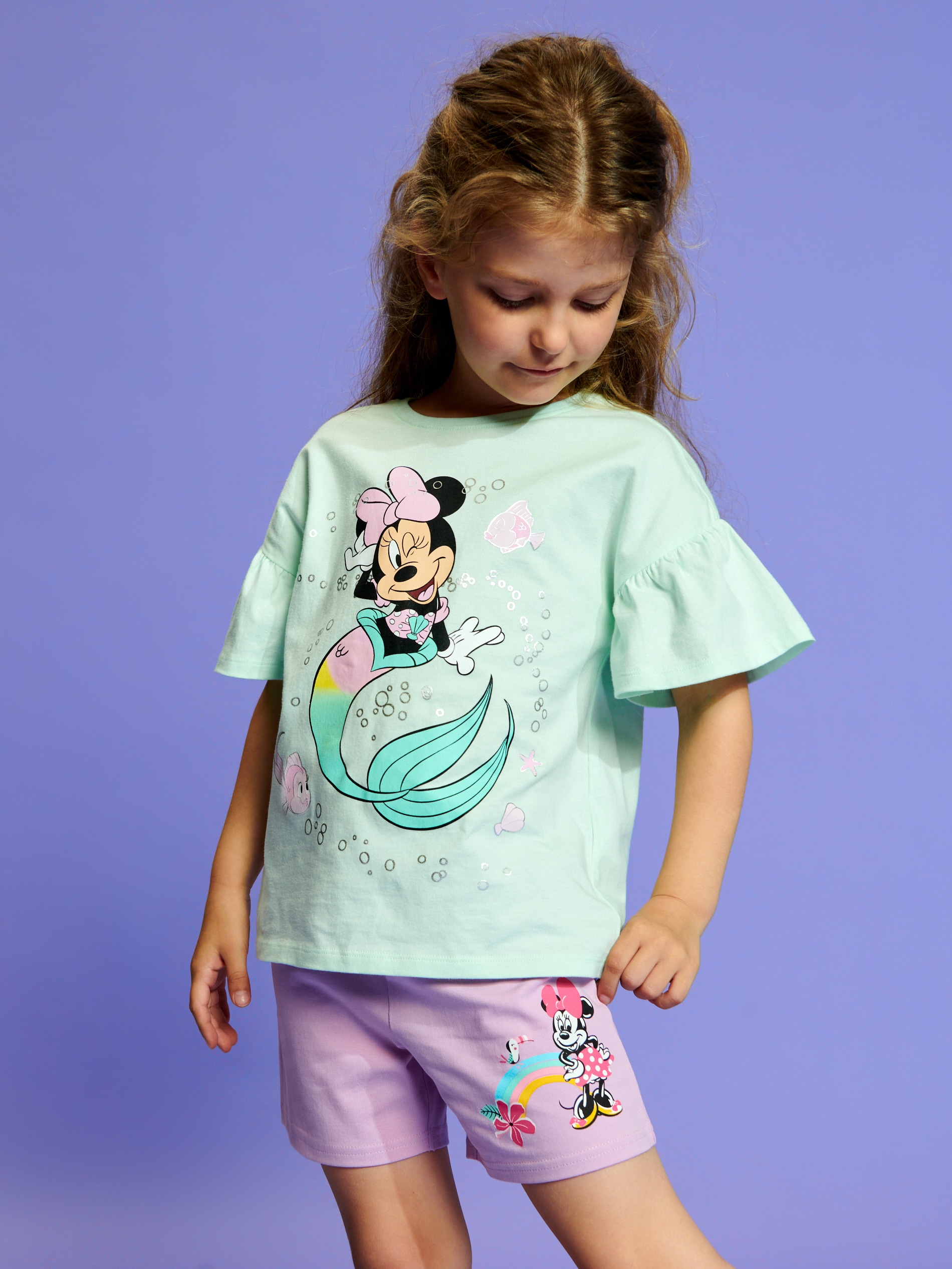 Sinsay - Set De 2 Perechi De Pantaloni Scurți Minnie Mouse - Turcoaz-deschis