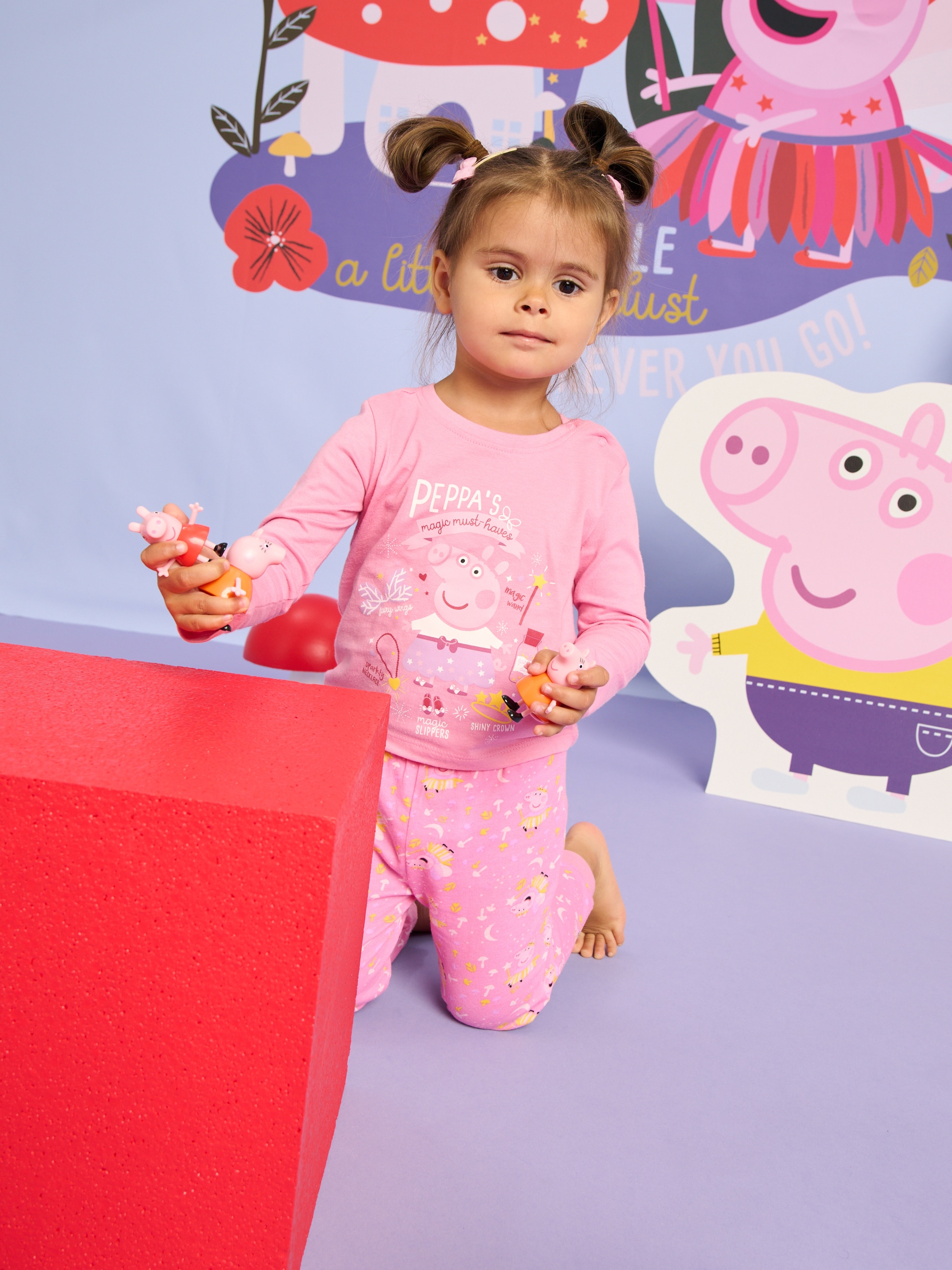 Sinsay - Pijama Din Două Piese Peppa Pig - Roz