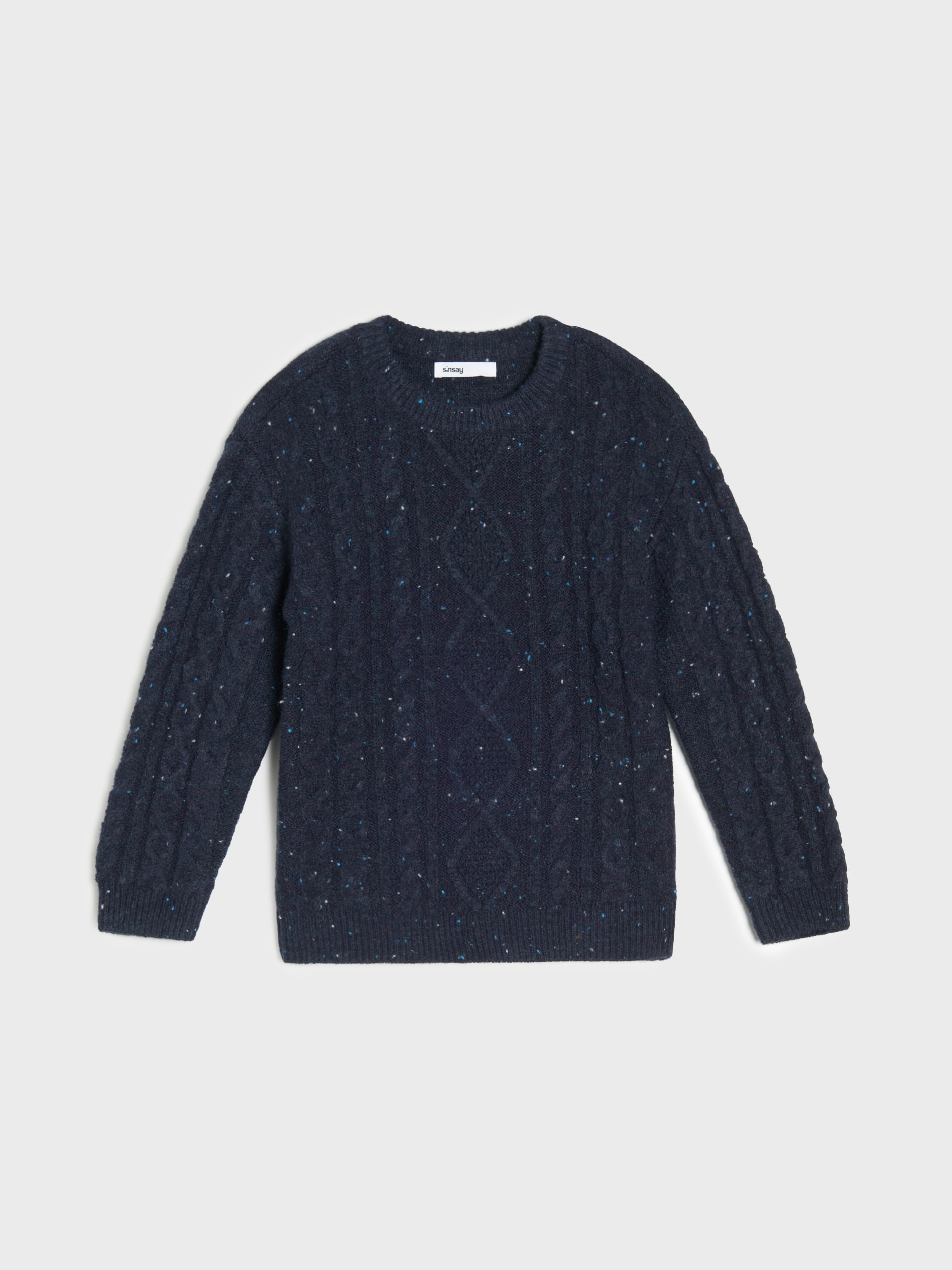 Sinsay - Πουλόβερ με διακοσμητικό πλέξιμο - ναυτικο μπλε φωτογραφία
