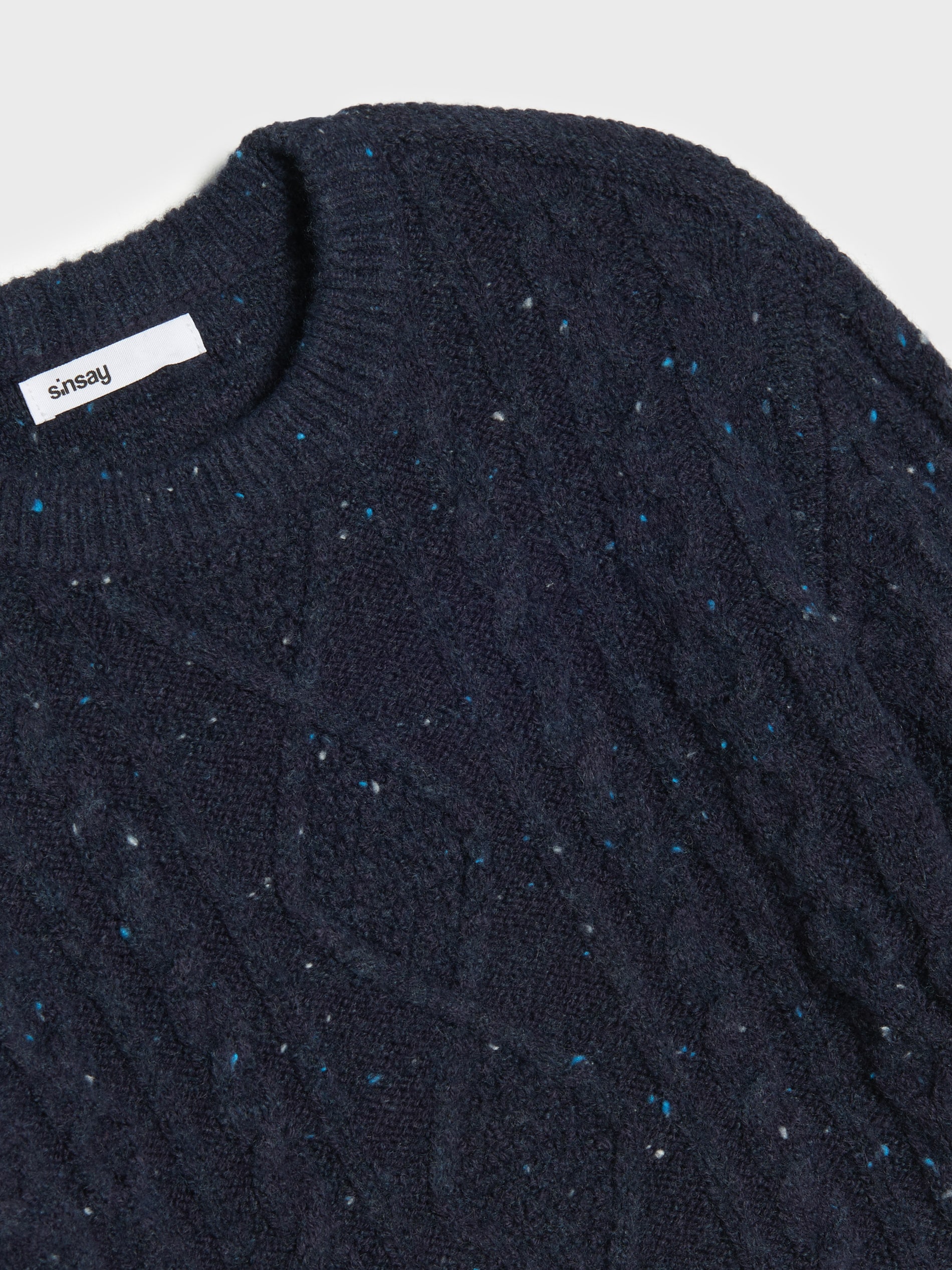 Sinsay - Πουλόβερ με διακοσμητικό πλέξιμο - ναυτικο μπλε φωτογραφία