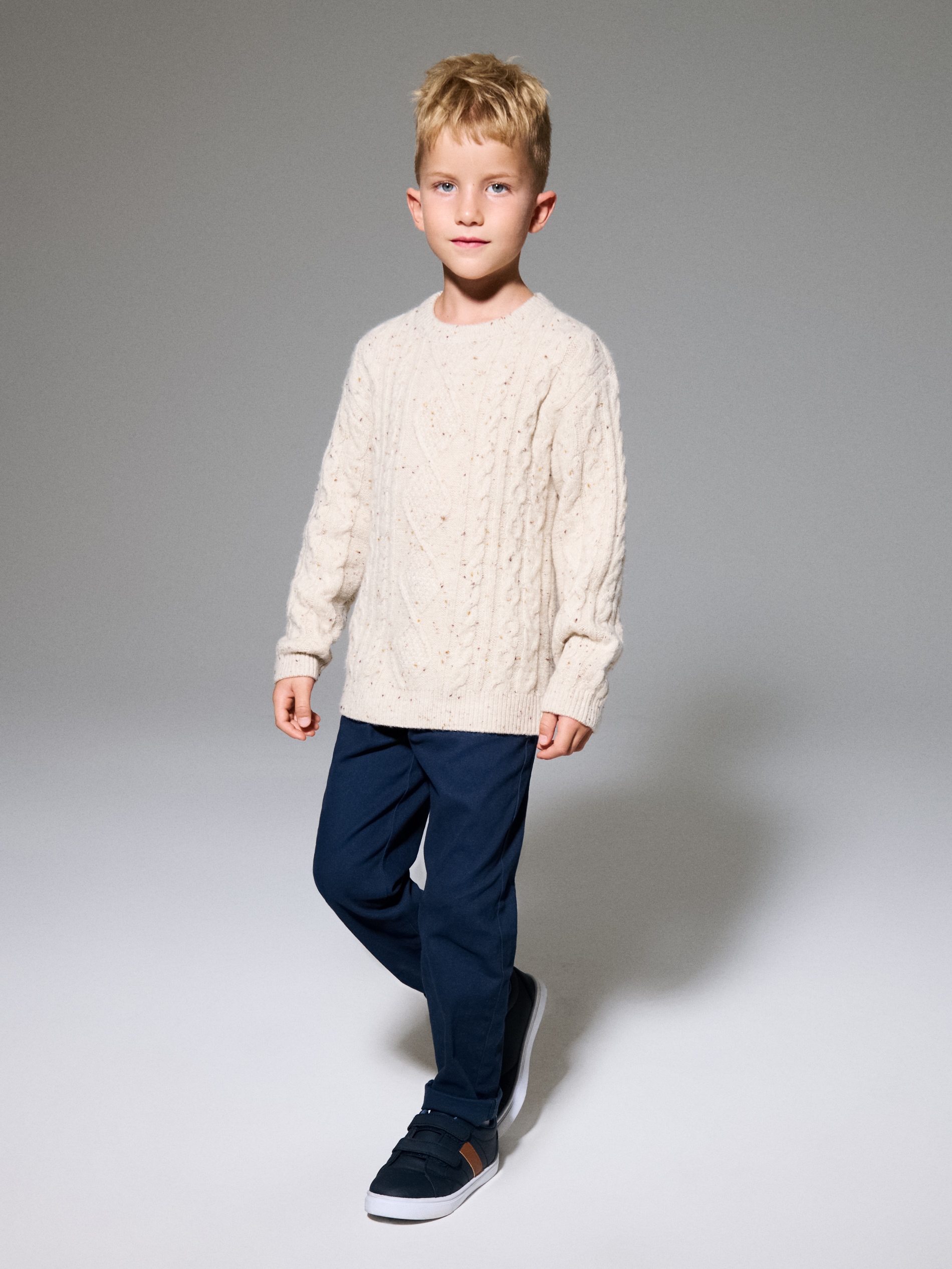 Sinsay - Πουλόβερ με διακοσμητικό πλέξιμο - μπεζ φωτογραφία