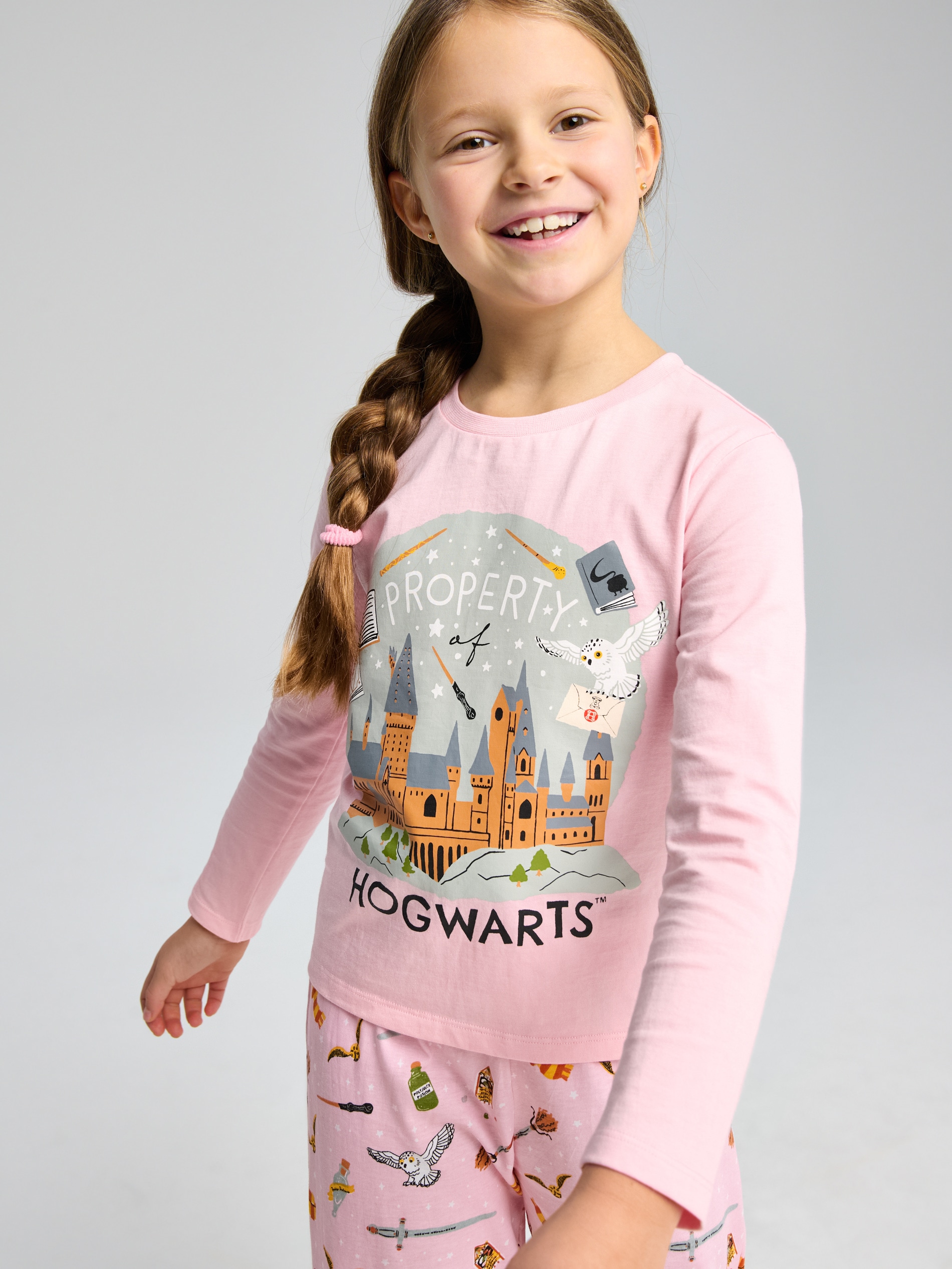 Sinsay - Pijama Din Două Piese Harry Potter - Roz-pastel