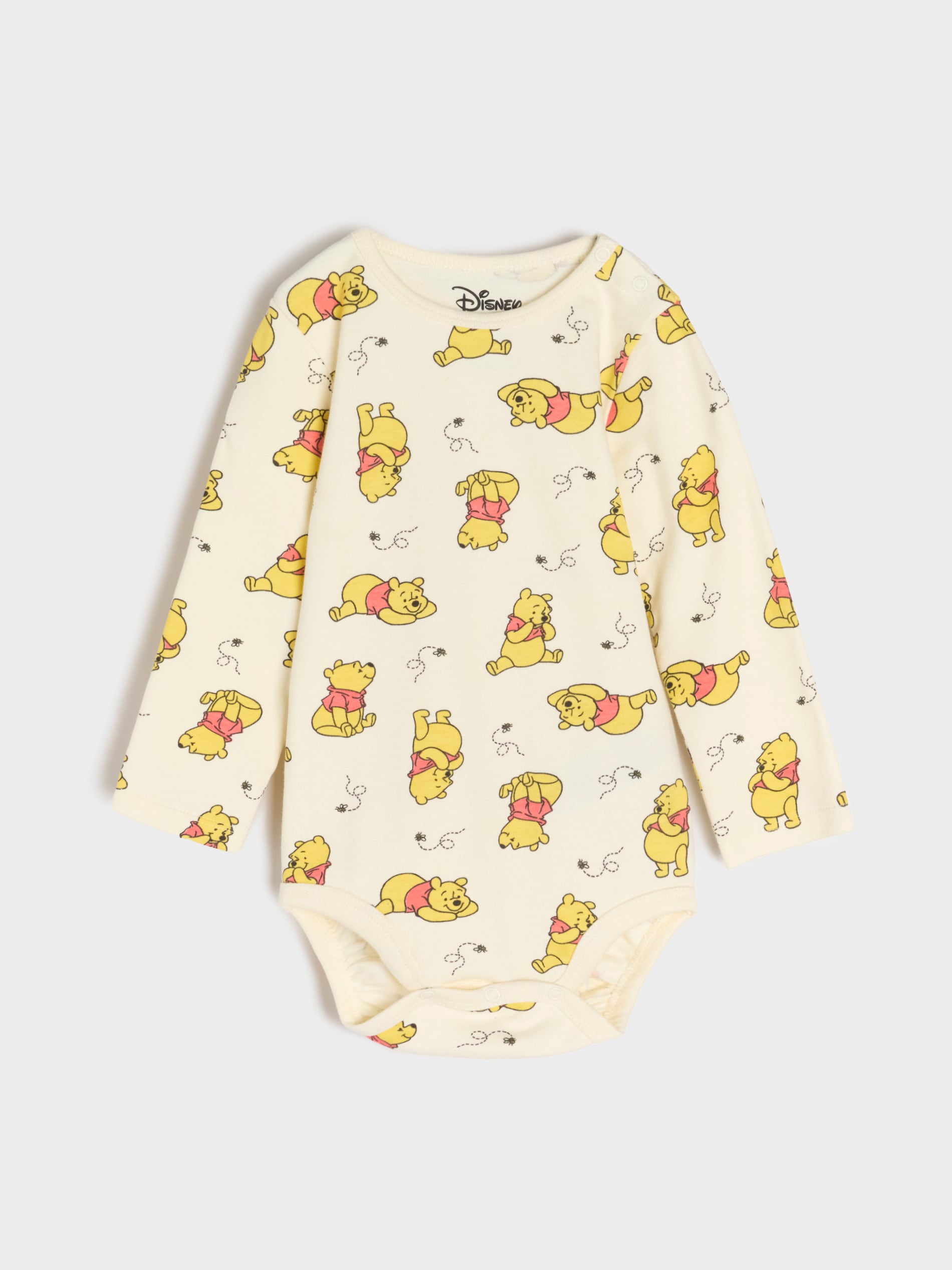 Sinsay - Set De 2 Body-uri Winnie The Pooh - Crem