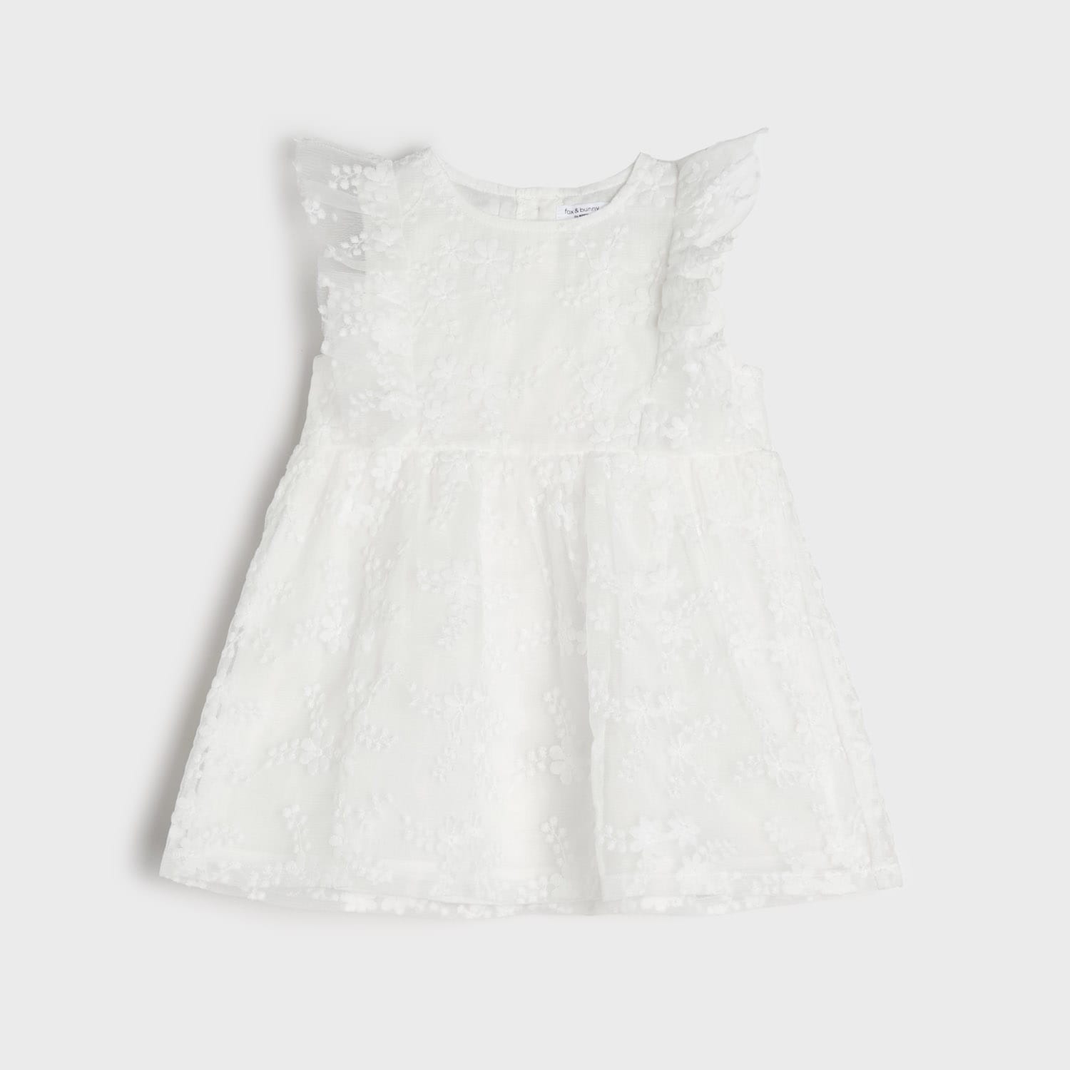 E-shop Sinsay - Čipkované šaty - Biela