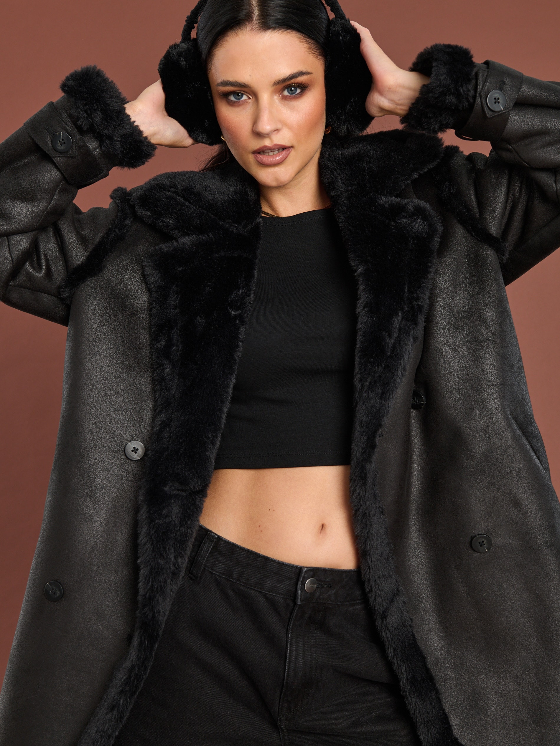 Sinsay - Παλτό - μαυρο φωτογραφία