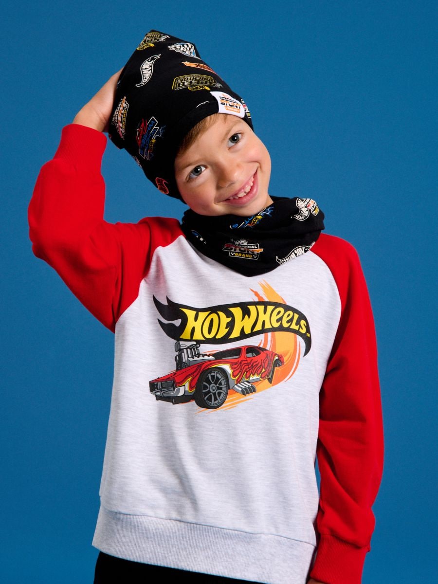 Čepice s nákrčníkem Hot Wheels - černá - SINSAY
