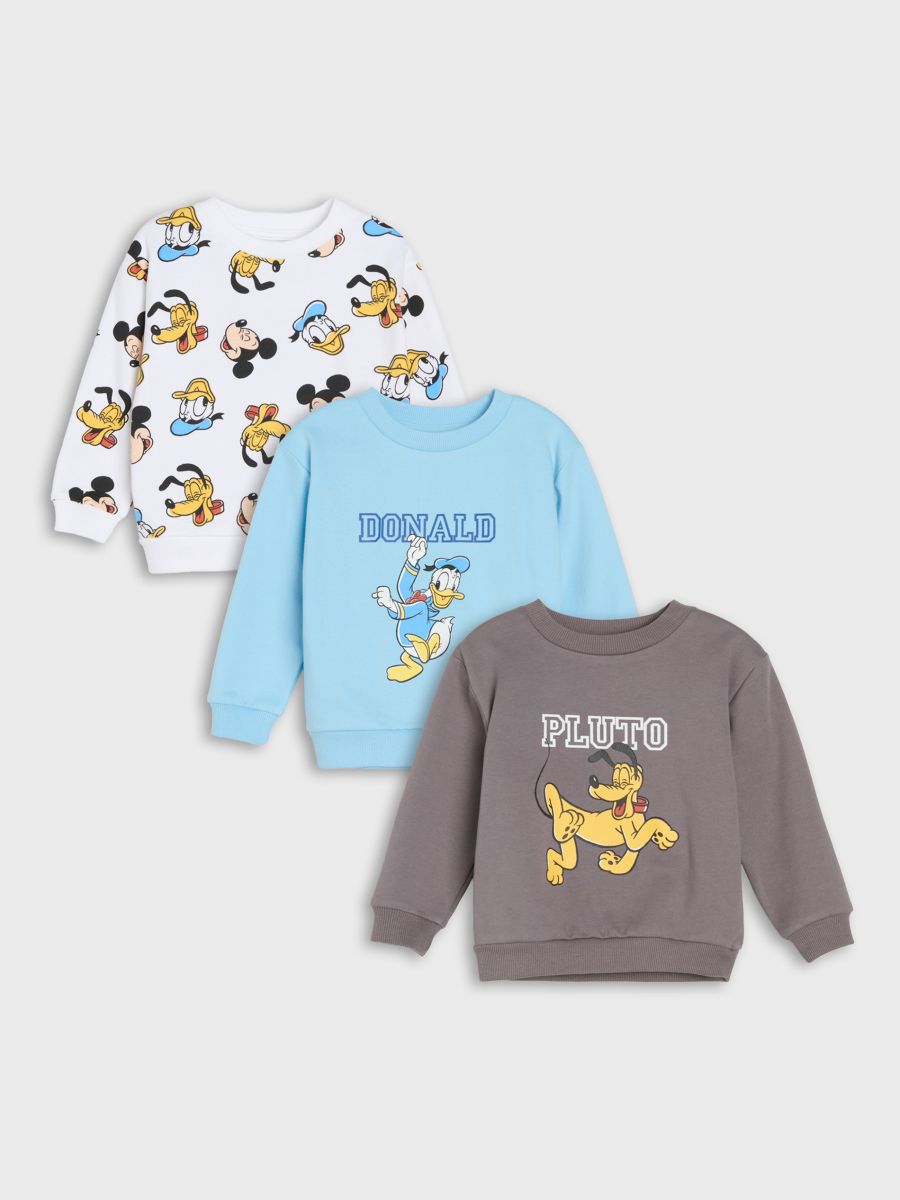 Bawełniane bluzy crewneck Disney 3 pack - niebieski - SINSAY