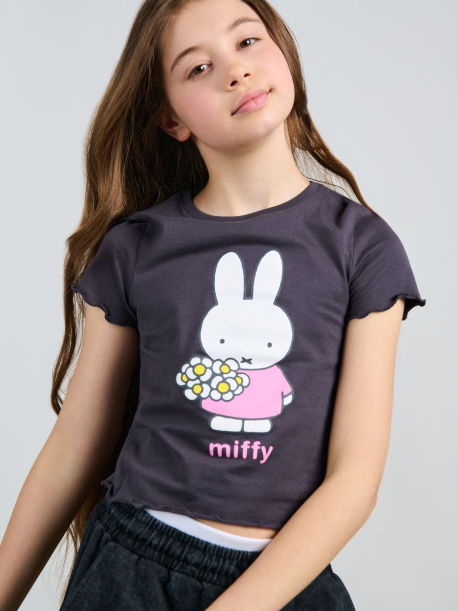 Koszulka Miffy - szary - SINSAY