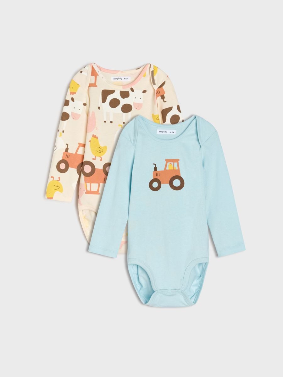 Set de 2 body-uri - albastru-pal - SINSAY