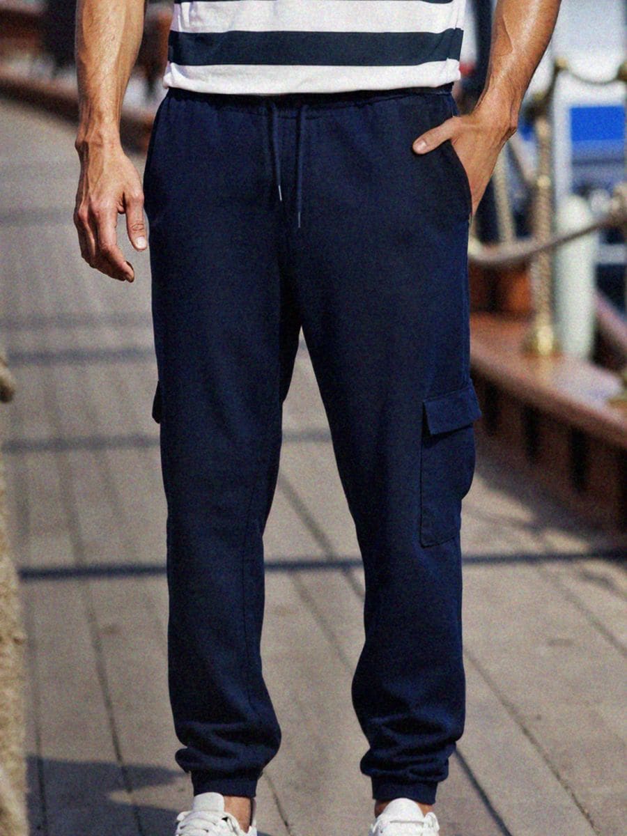 Pantaloni jogger cargo - bleumarin - SINSAY