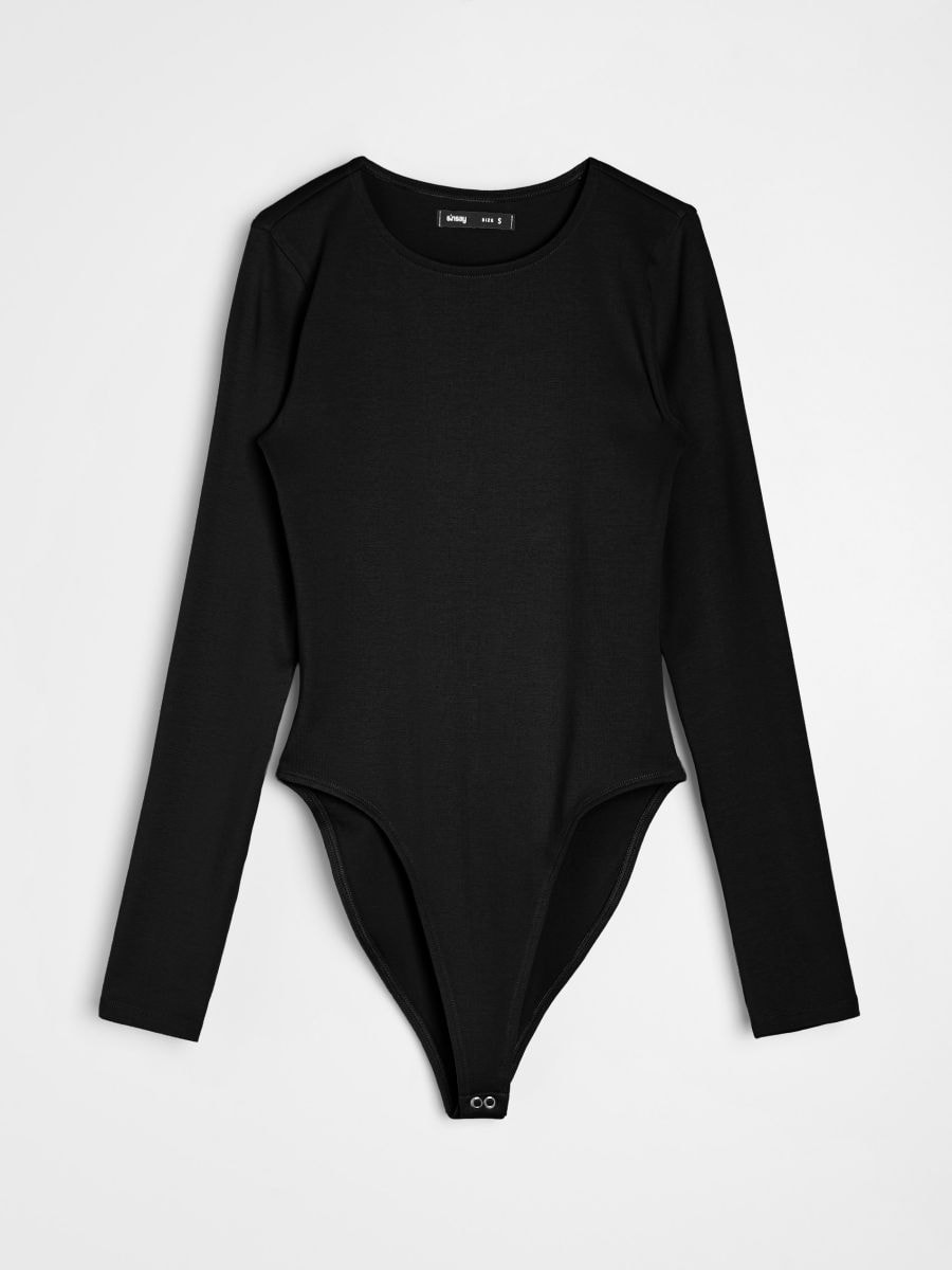 Bombažni bodi - črna - SINSAY