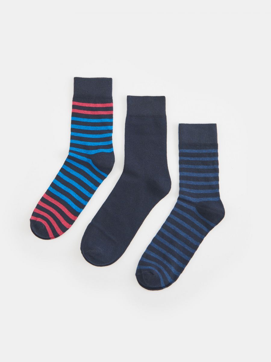 Čarape - 3 para - plava - SINSAY