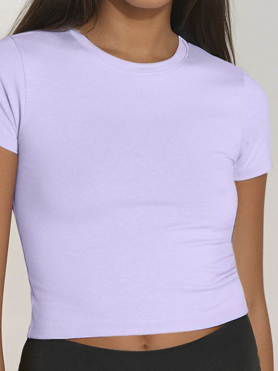 Crop top - levendula - SINSAY