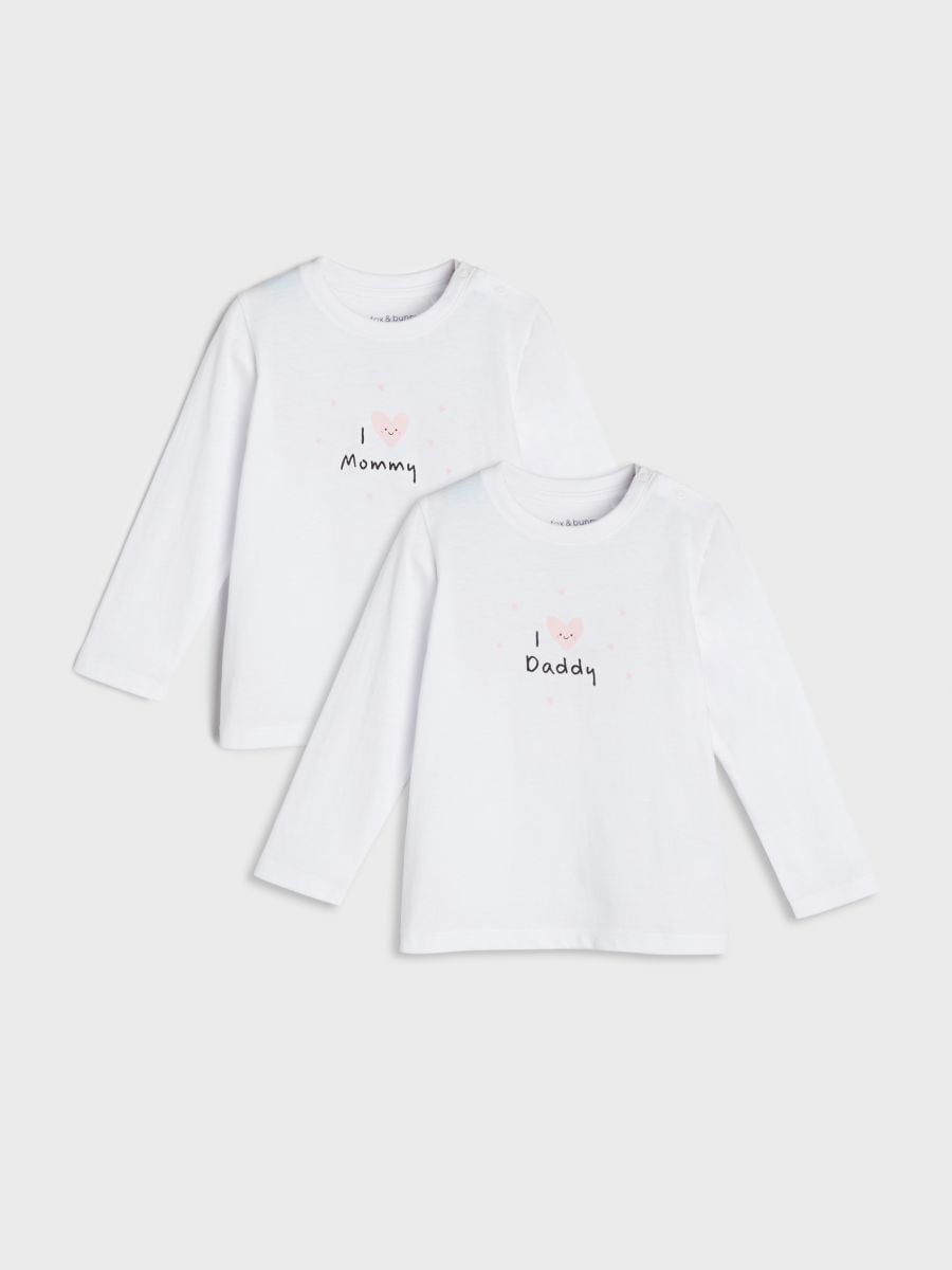 Confezione da 2 t-shirt - bianco - SINSAY