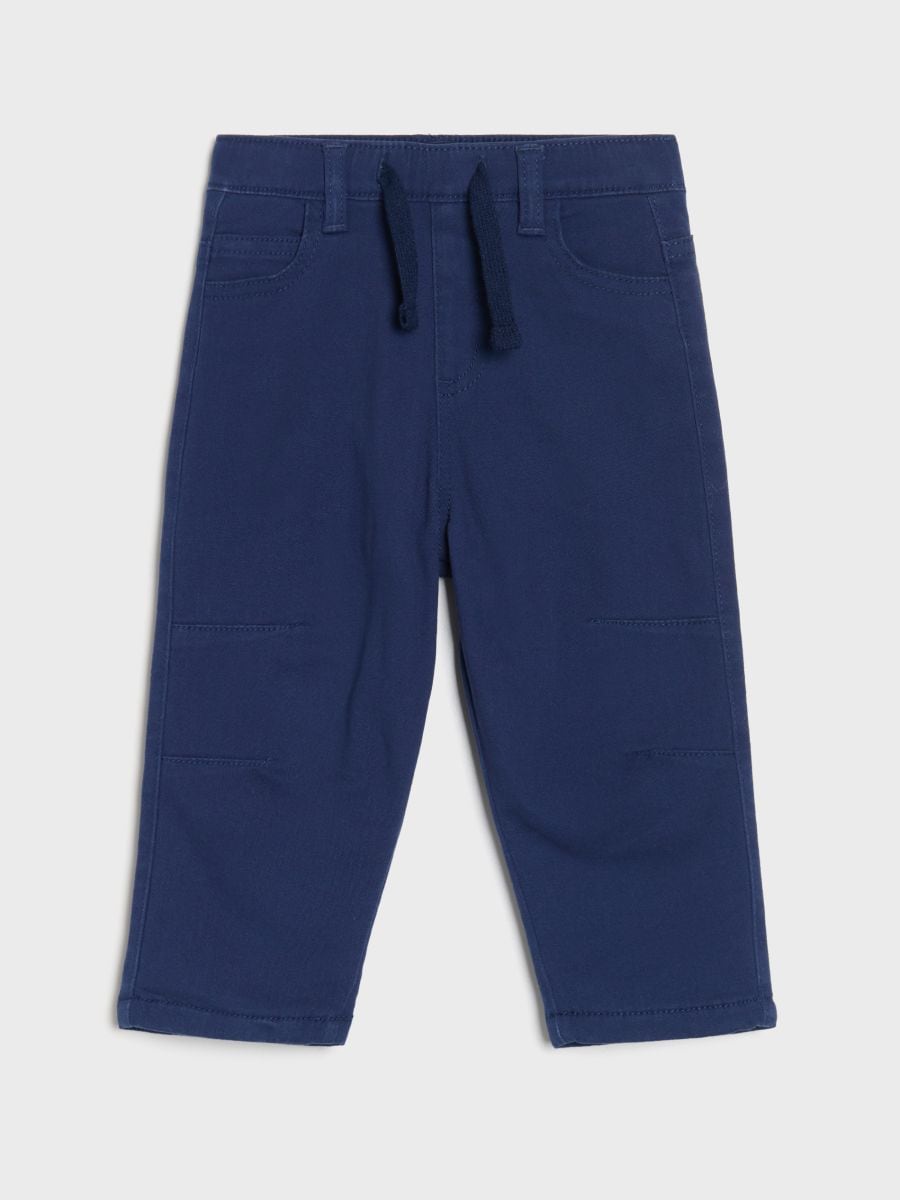 Džíny s fleecovou podšívkou - námořnická modrá - SINSAY