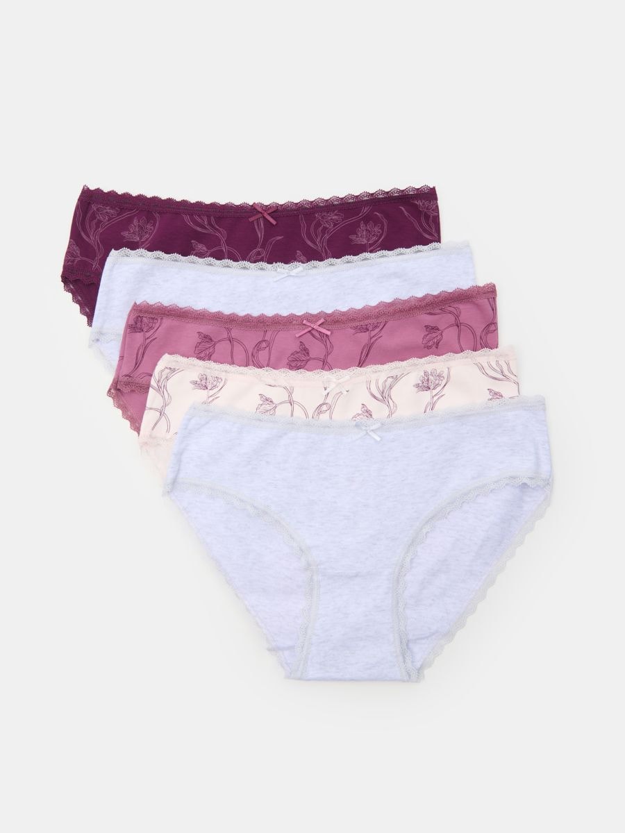 Hipster gaćice 5 pakovanja - više boja - SINSAY