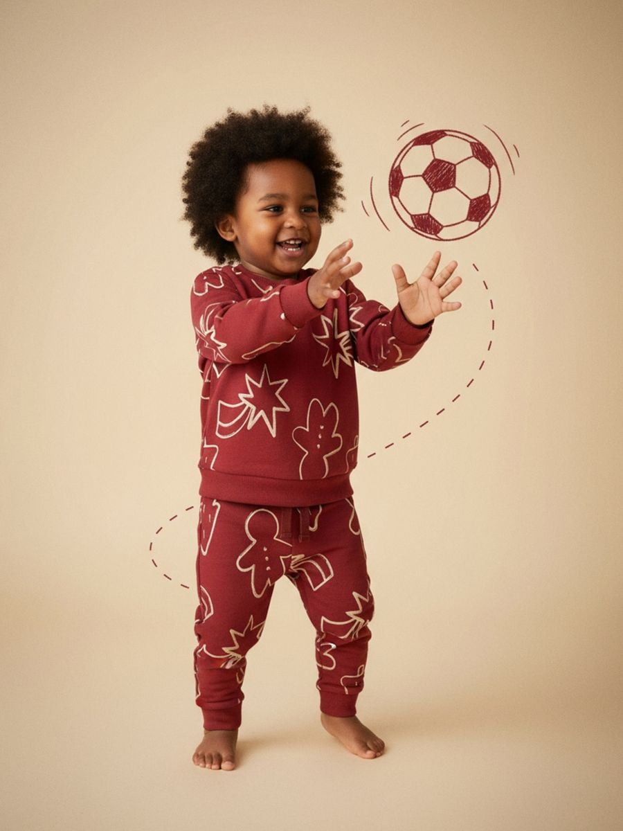 Jõulumotiiviga pluus - veinipunane - SINSAY