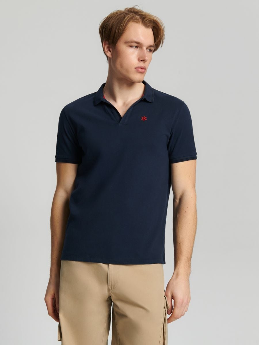 Polo shirt - navy - SINSAY