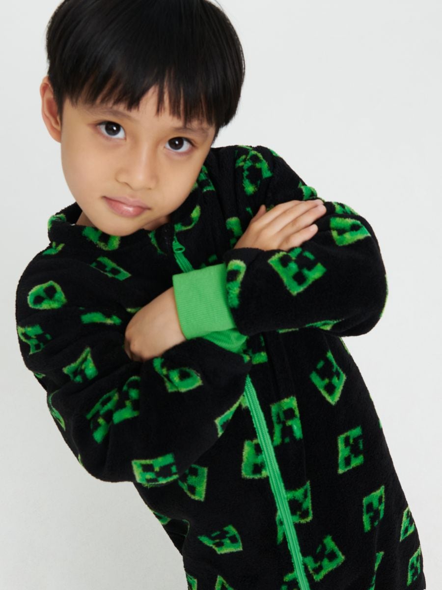 Jednodijelna pidžama Minecraft - crno - SINSAY