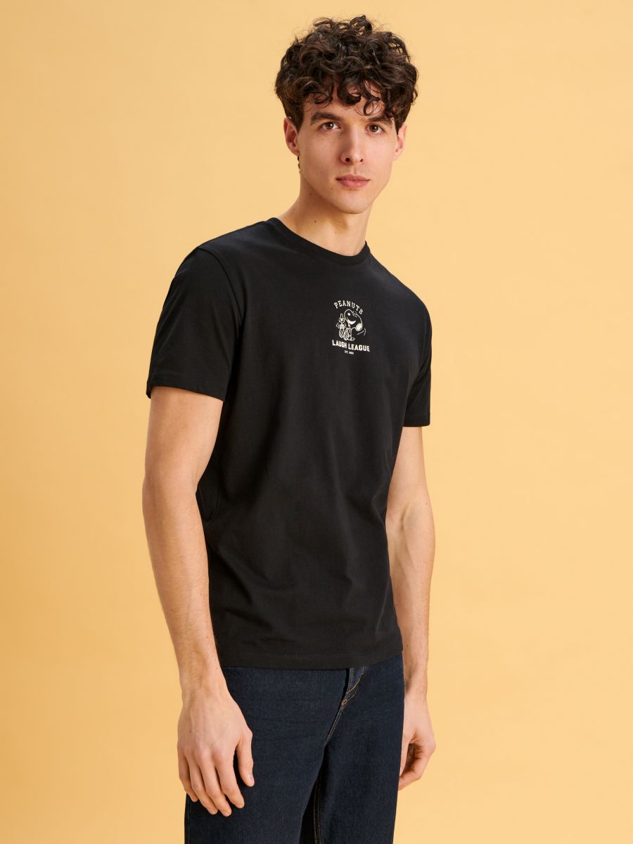 T-krekls Snoopy - melns - SINSAY