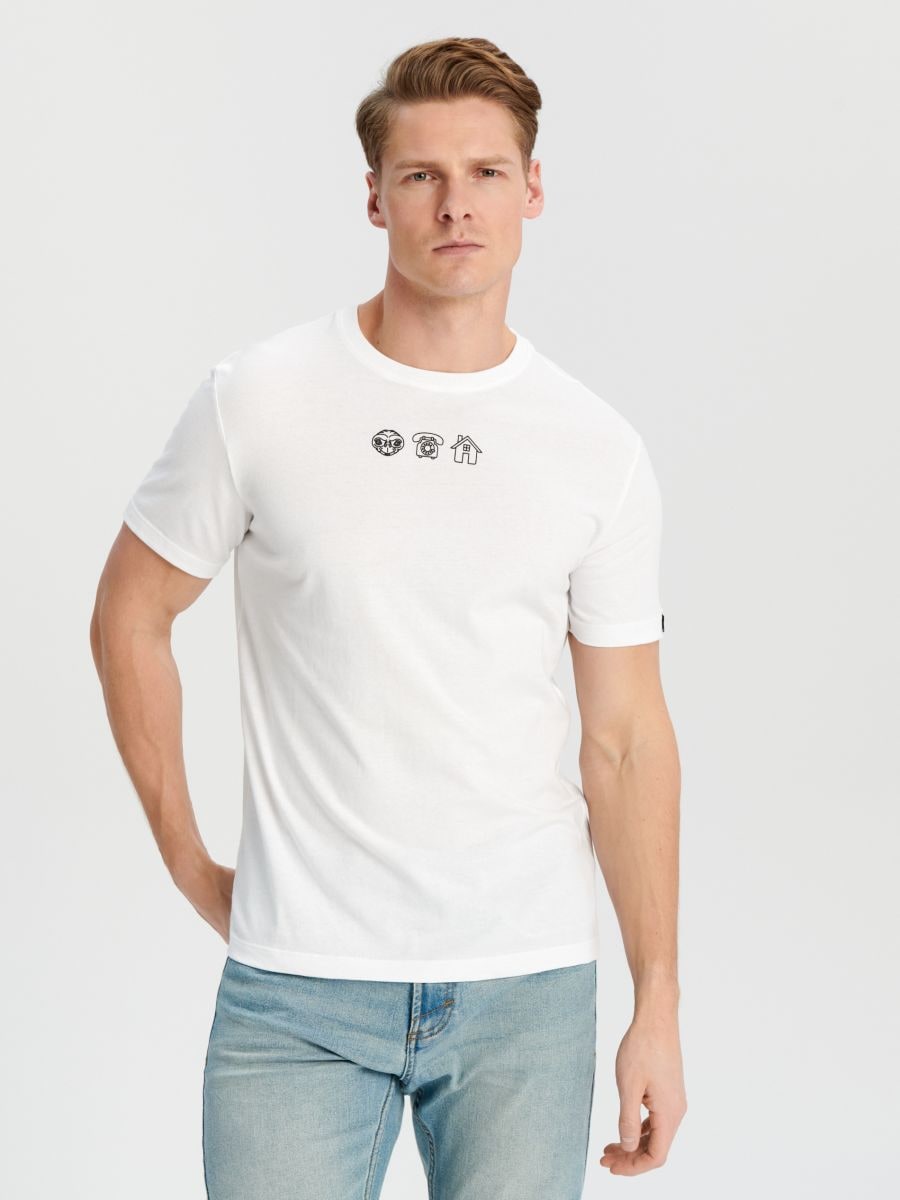 T-Shirt E.T - Weiß - SINSAY