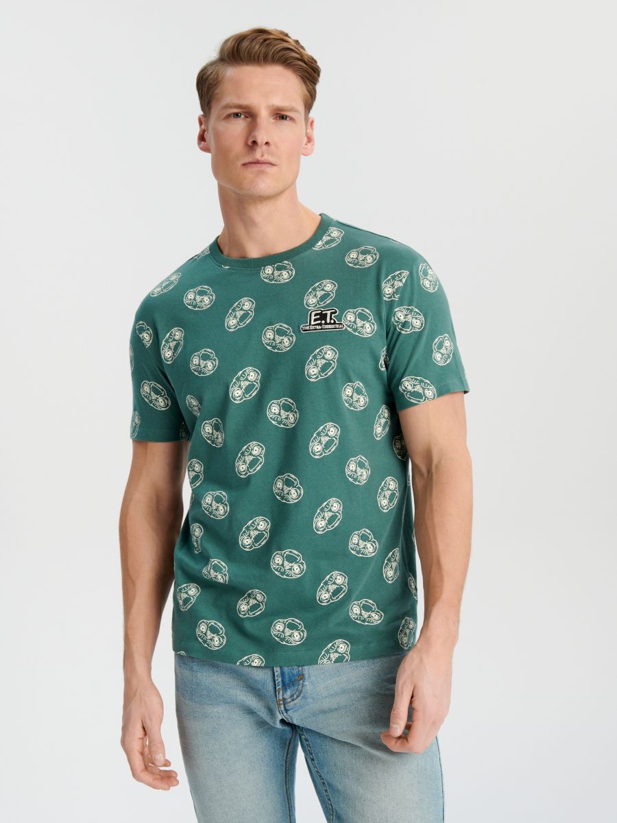 Koszulka E.T - zielony - SINSAY