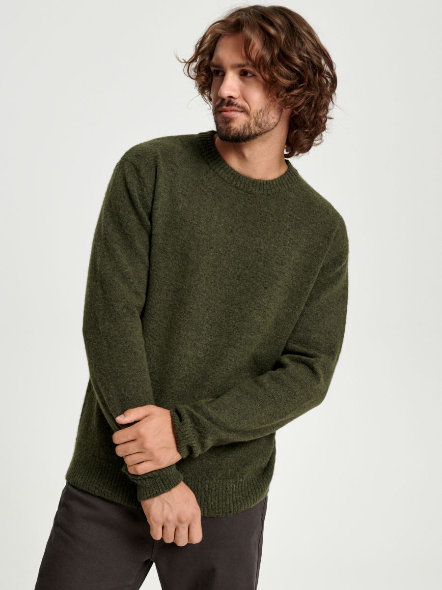 Megztinis - rudai žalia - SINSAY